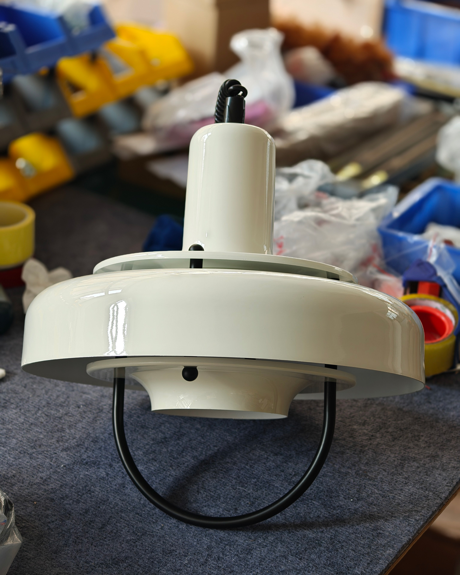 Cream Halo Pendant Light