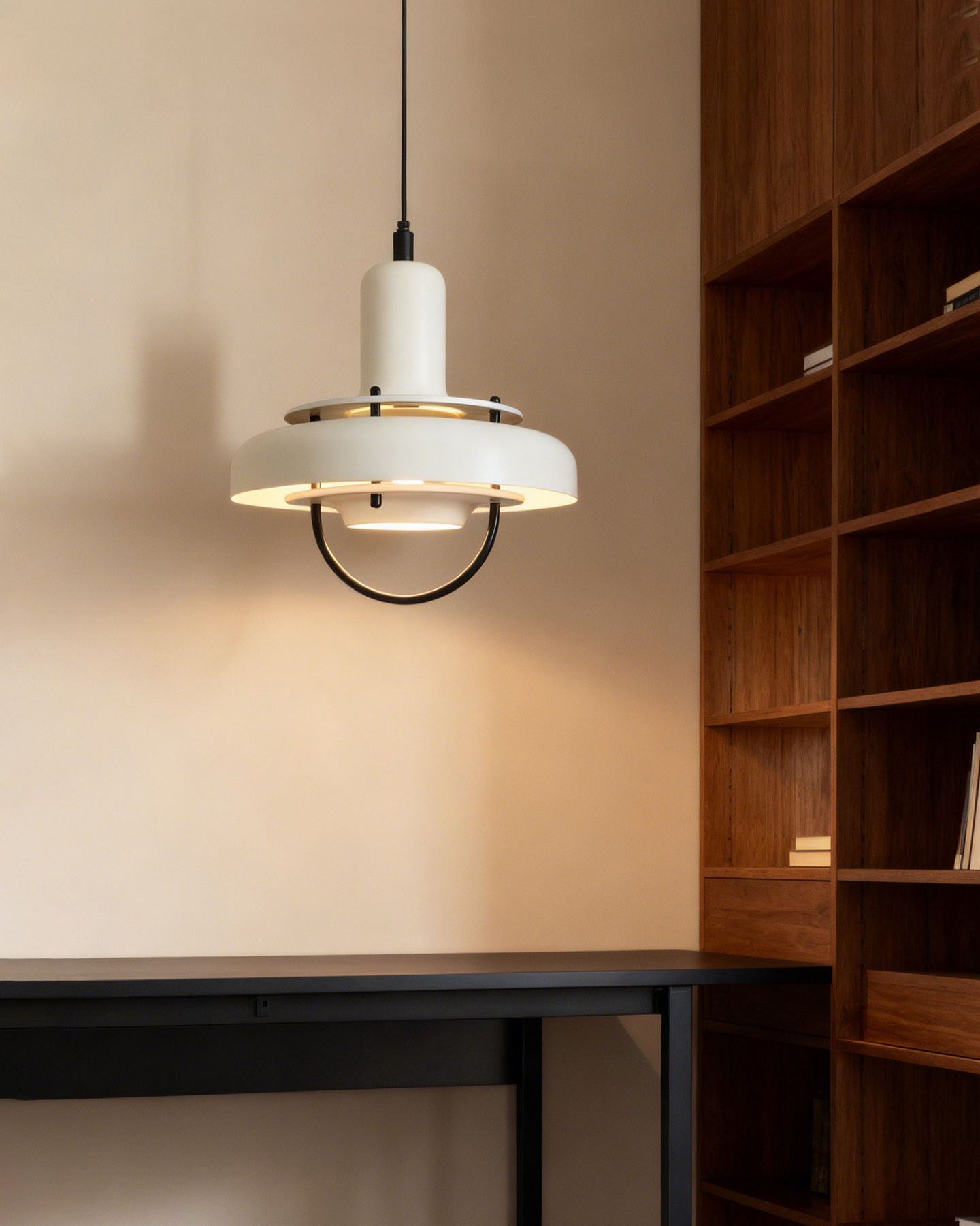 Cream Halo Pendant Light