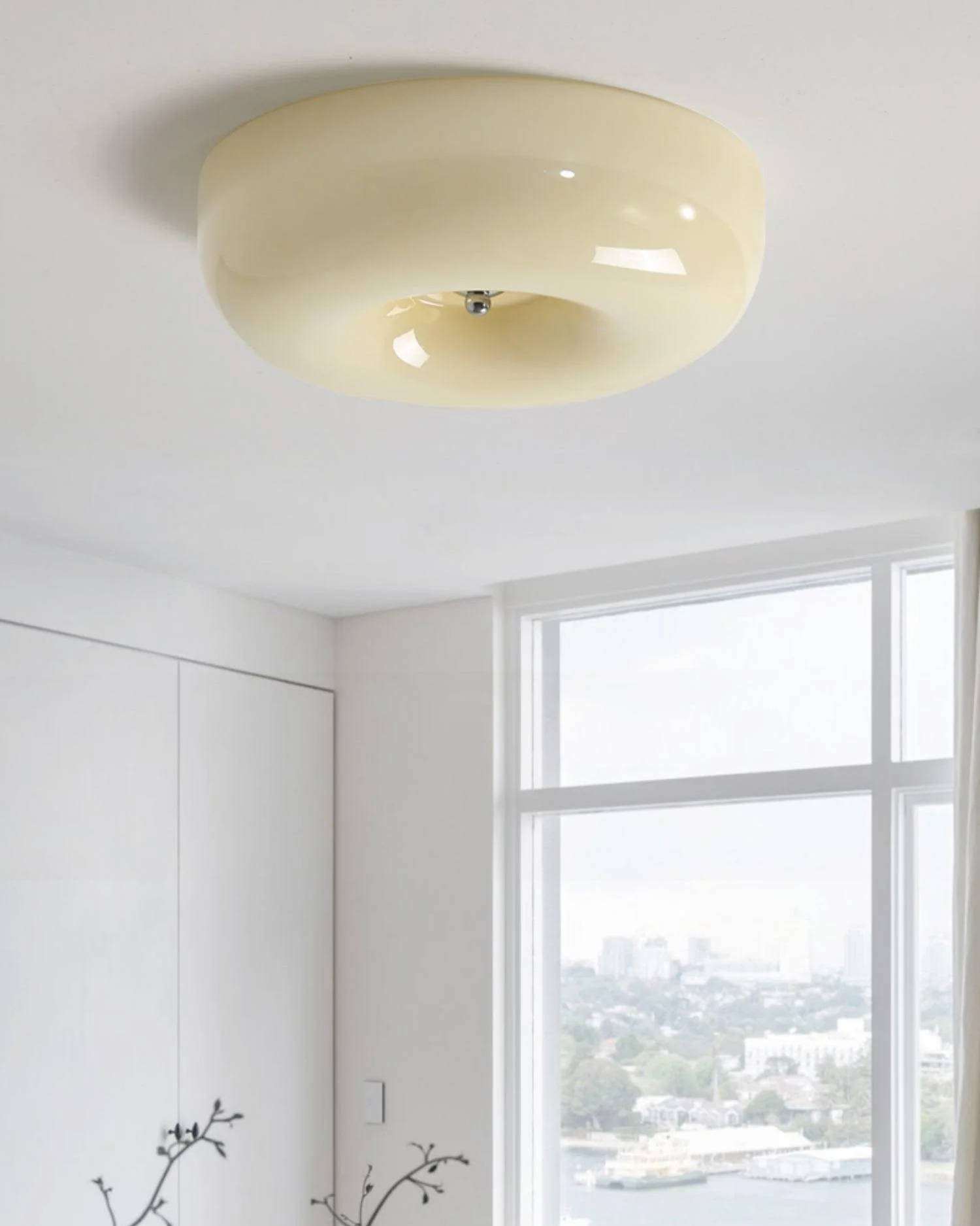 Cream Pudding Ceiling Lamp