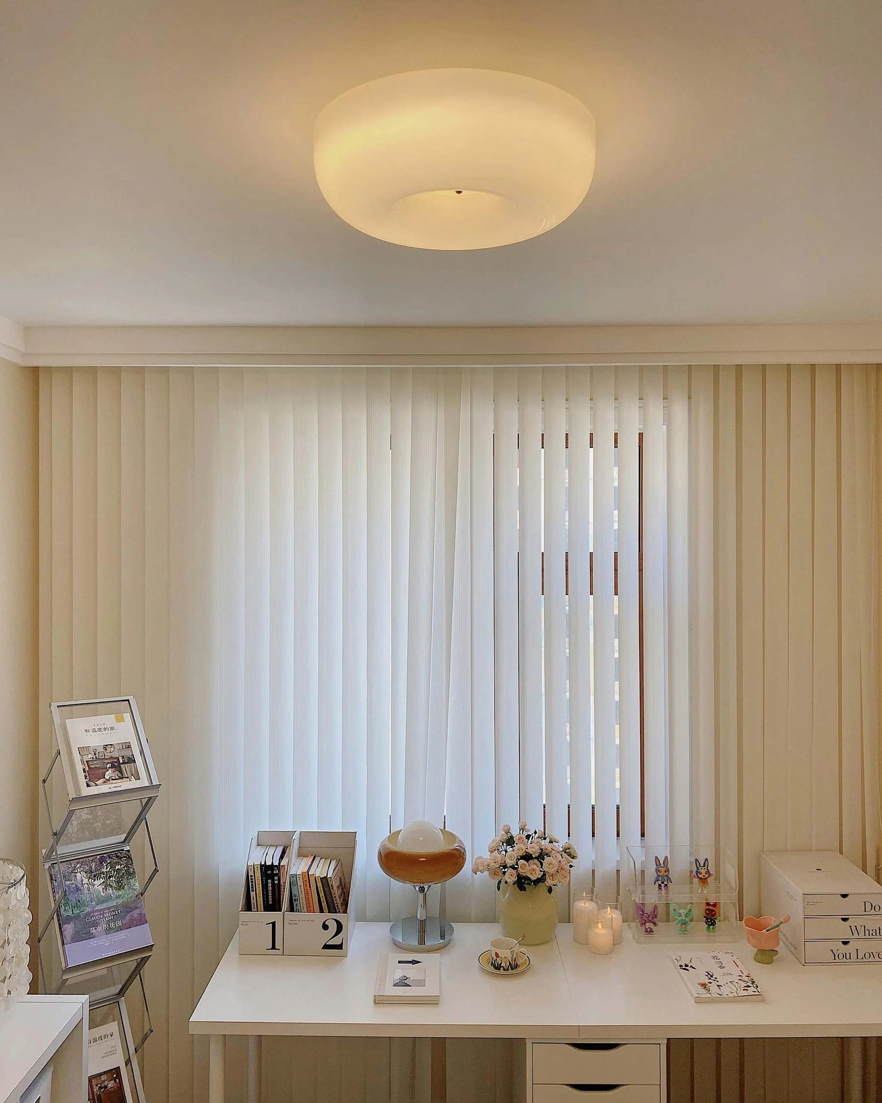 Cream Pudding Ceiling Lamp