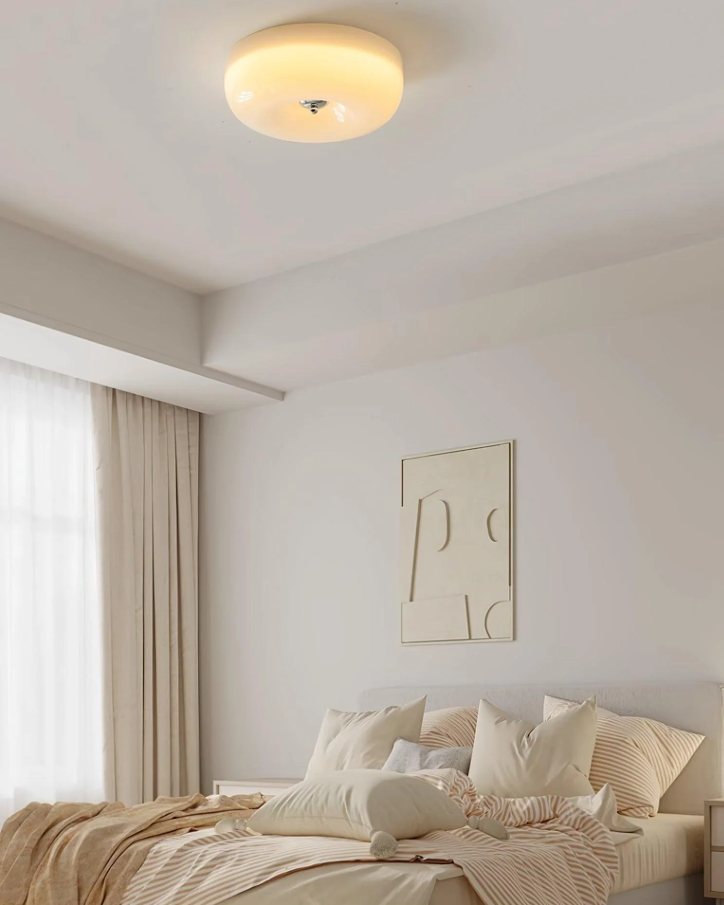 Cream Pudding Ceiling Lamp
