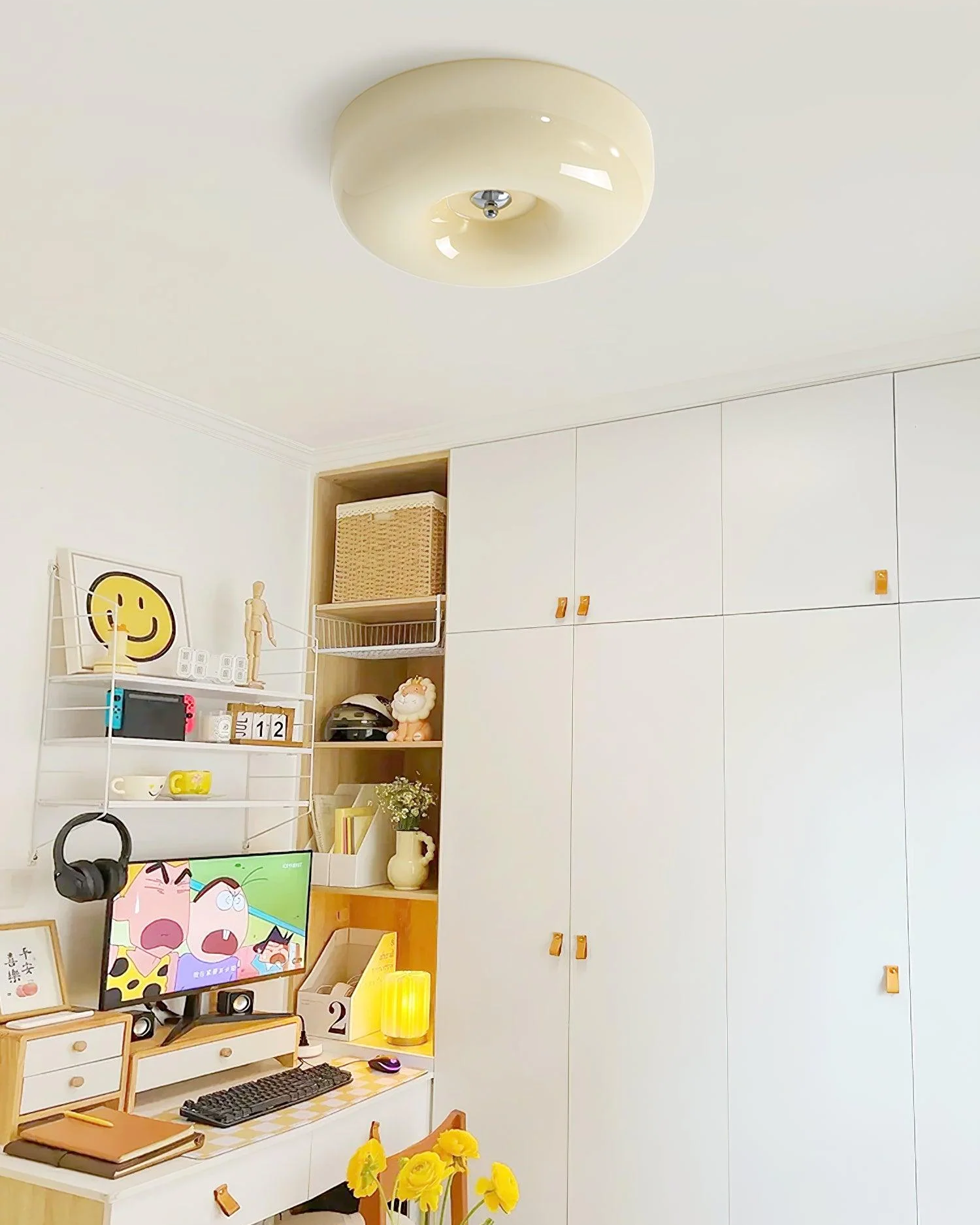 Cream Pudding Ceiling Lamp