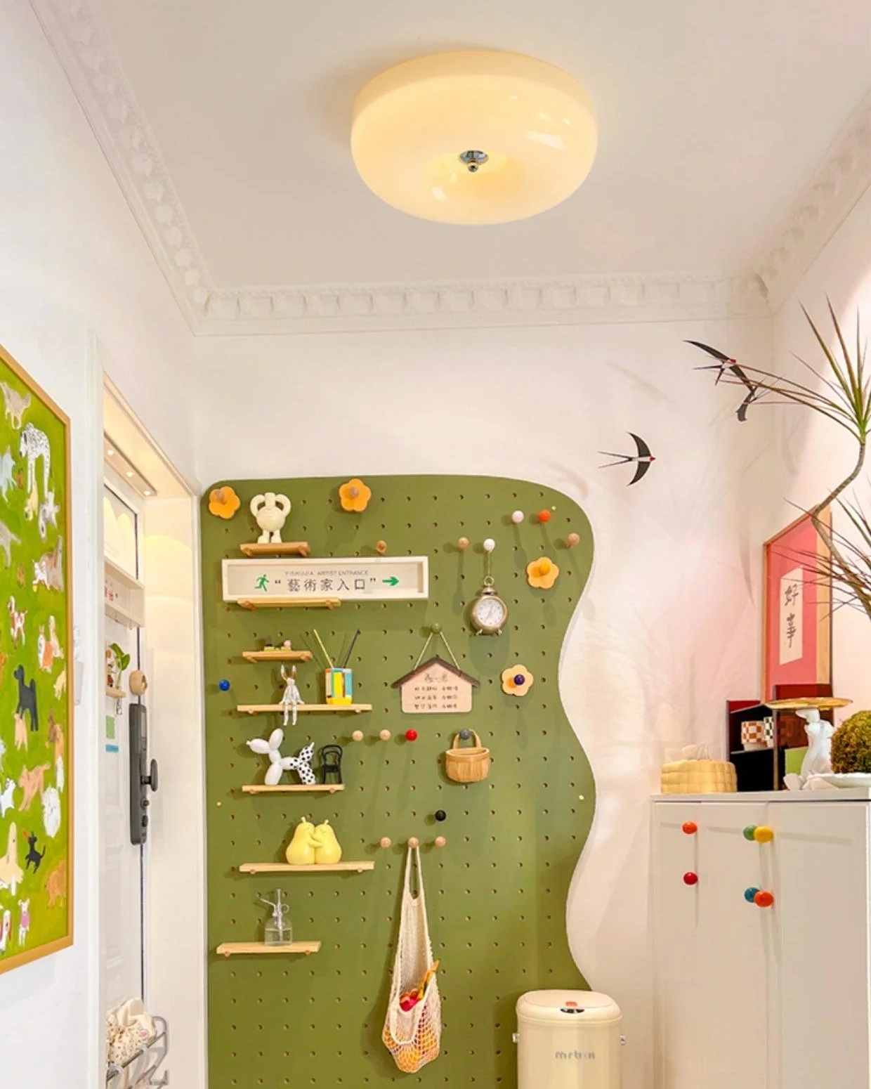 Cream Pudding Ceiling Lamp