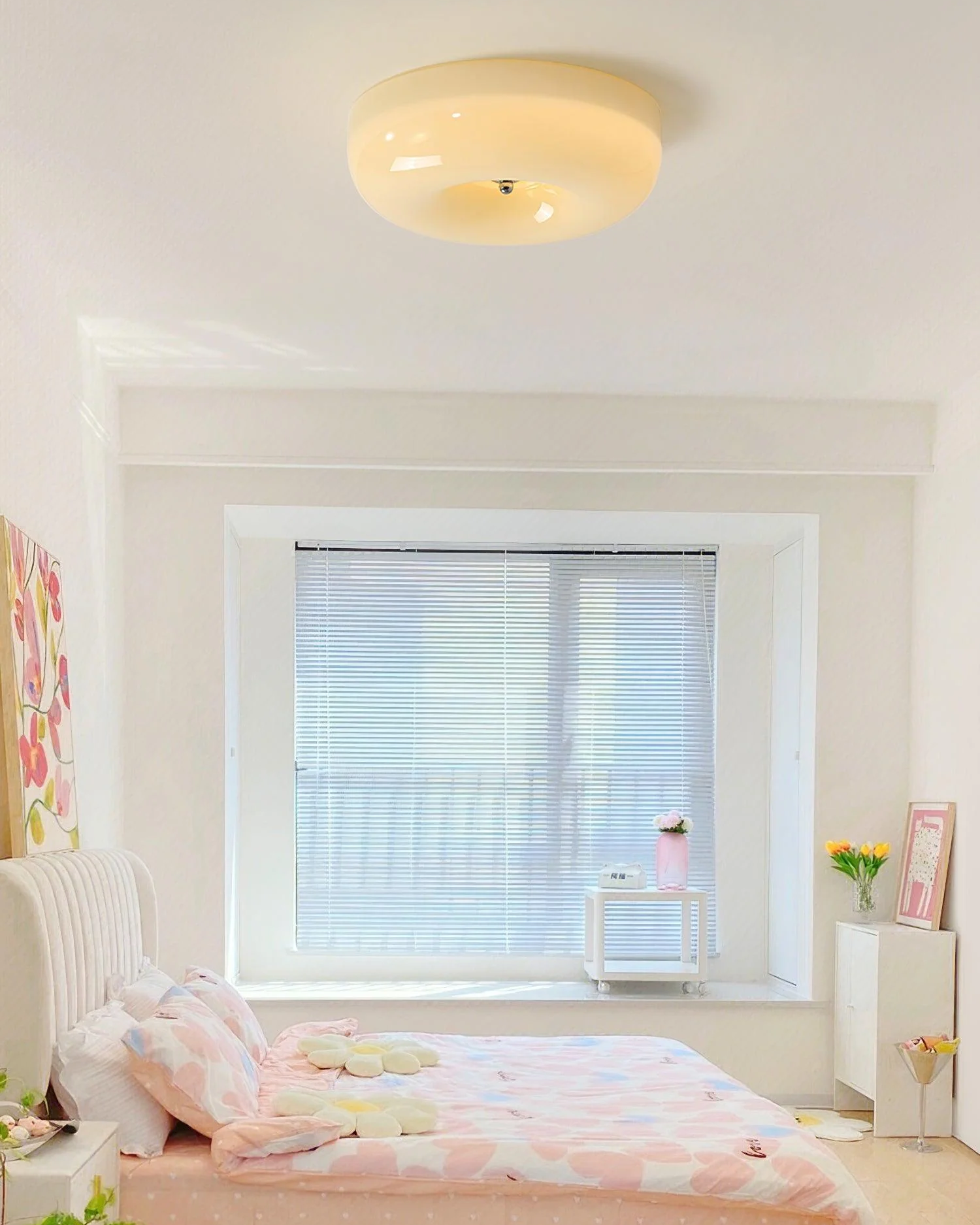 Cream Pudding Ceiling Lamp