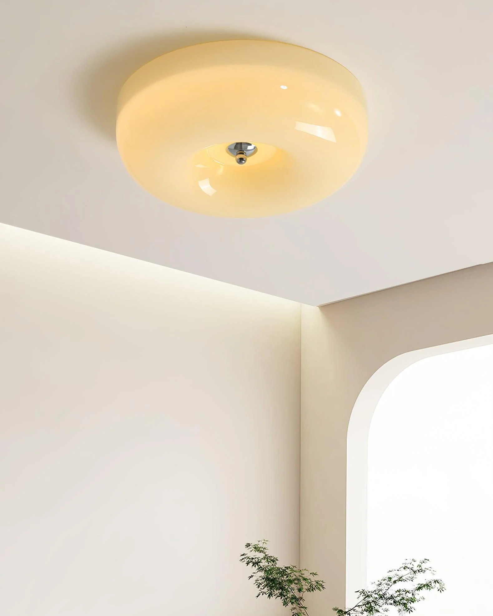 Cream Pudding Ceiling Lamp