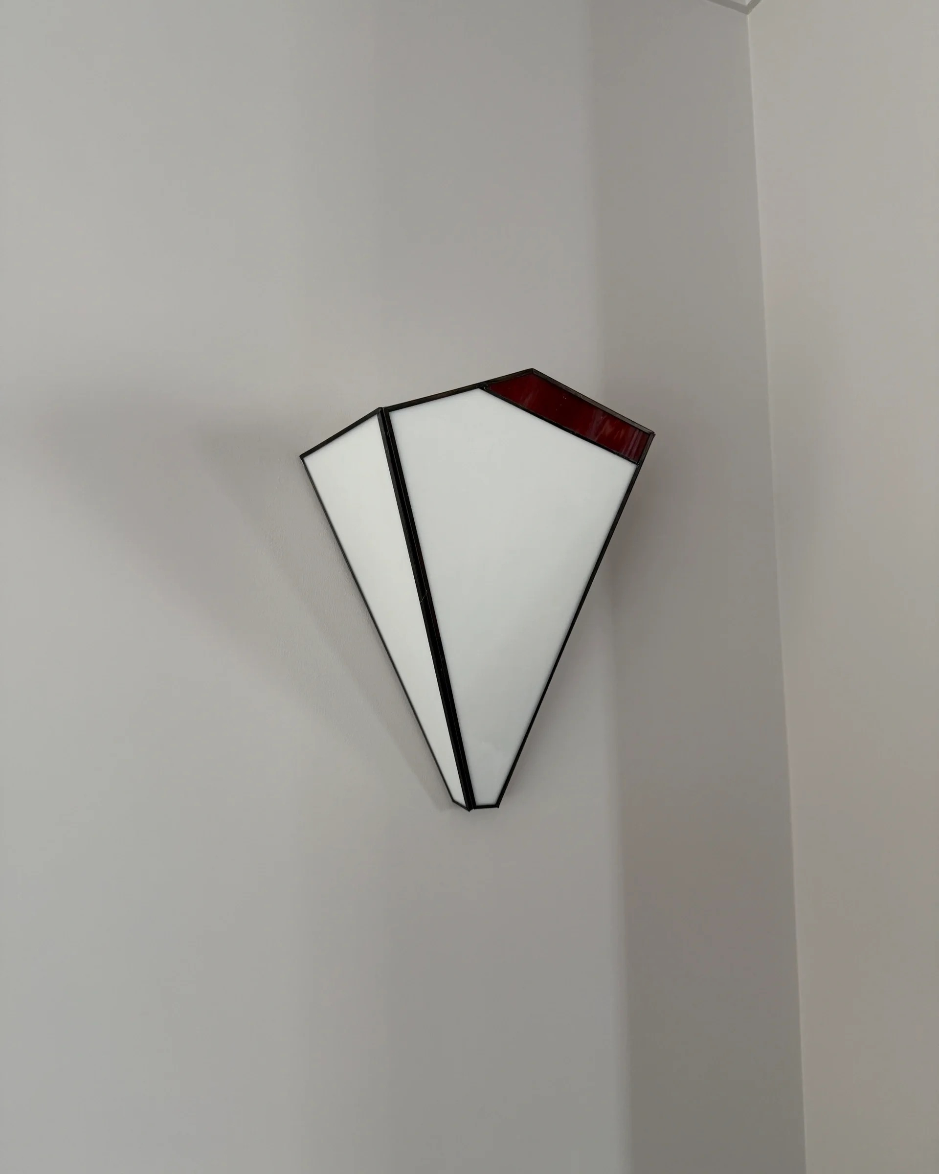 Crimson Fold Tiffany Glass Wall Sconce