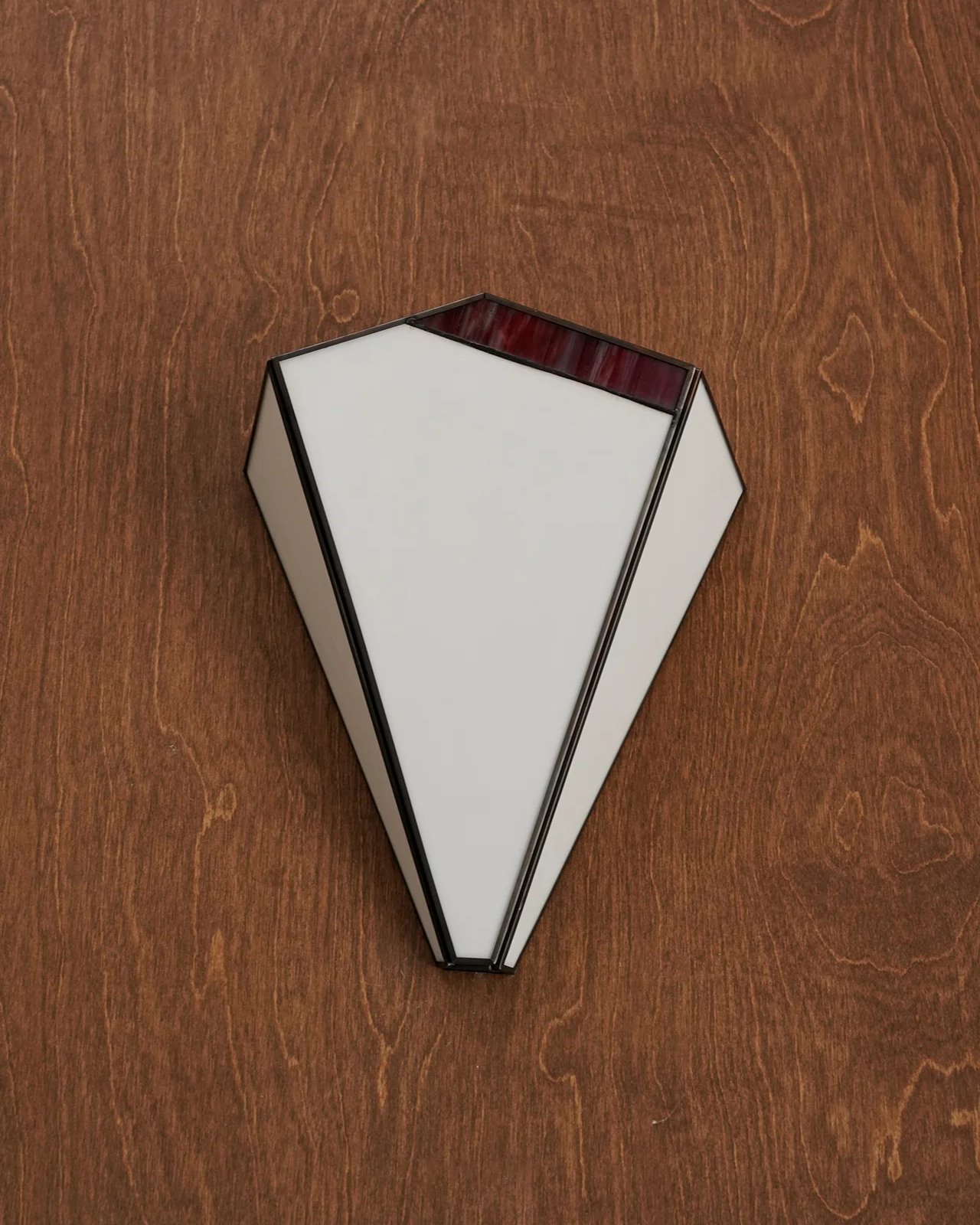 Crimson Fold Tiffany Glass Wall Sconce