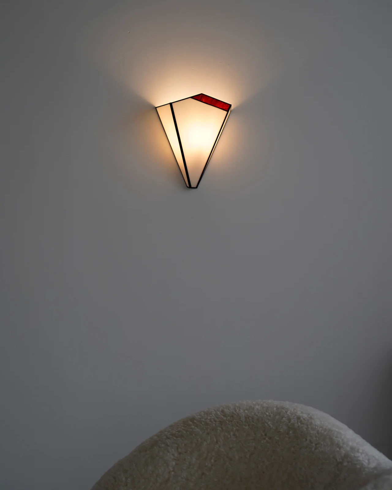 Crimson Fold Tiffany Glass Wall Sconce