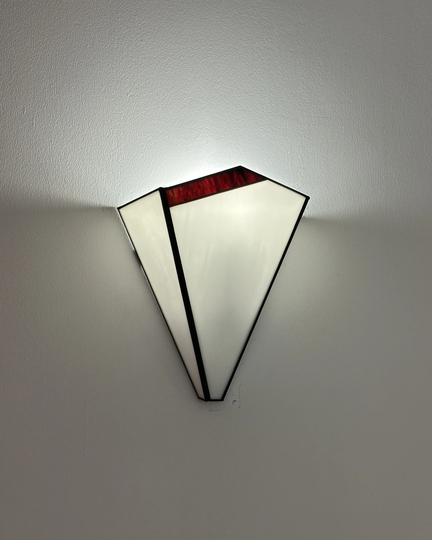 Crimson Fold Tiffany Glass Wall Sconce