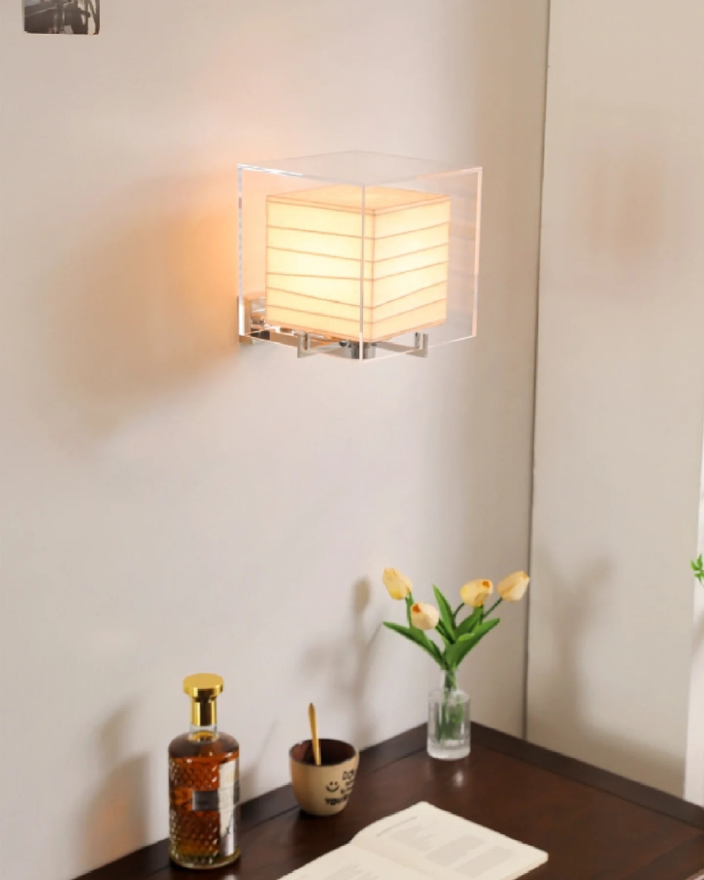 Cube Xuan Paper Wall Lamp