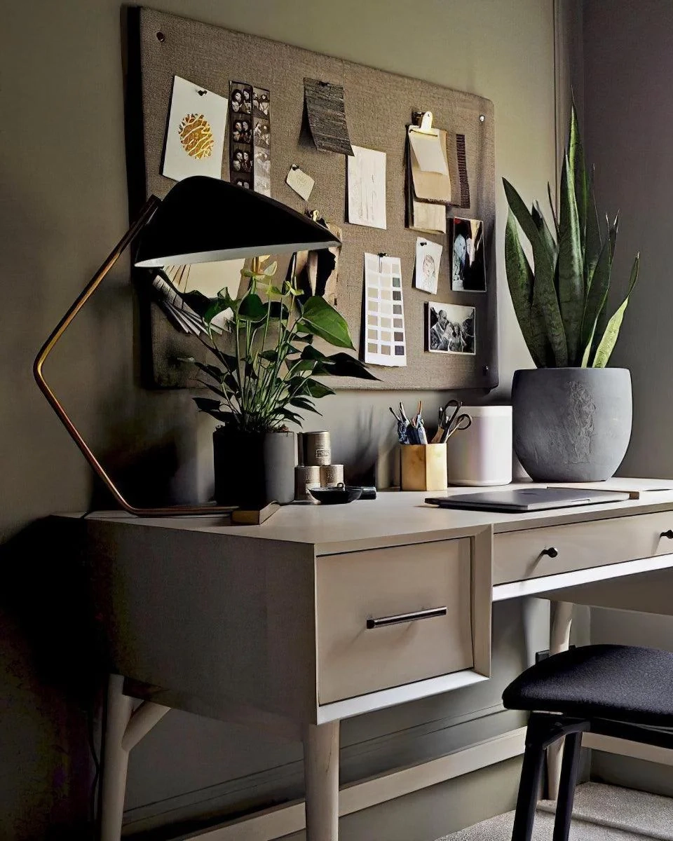 Curvilinear Mid-Century Table Lamp