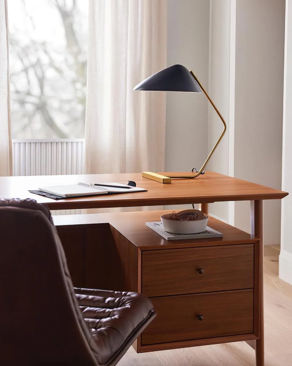 Curvilinear Mid-Century Table Lamp