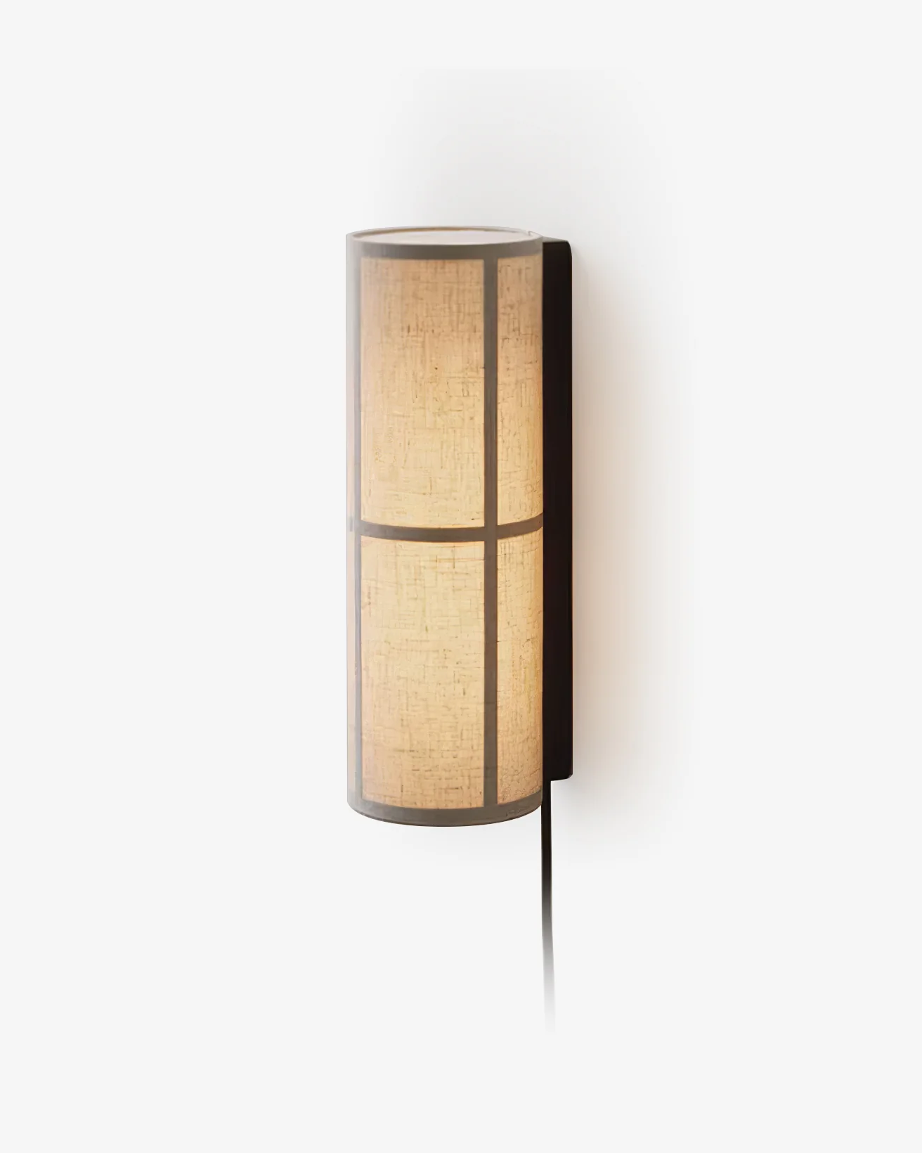 Cylinder Fabric Plug-in Wall Lamp