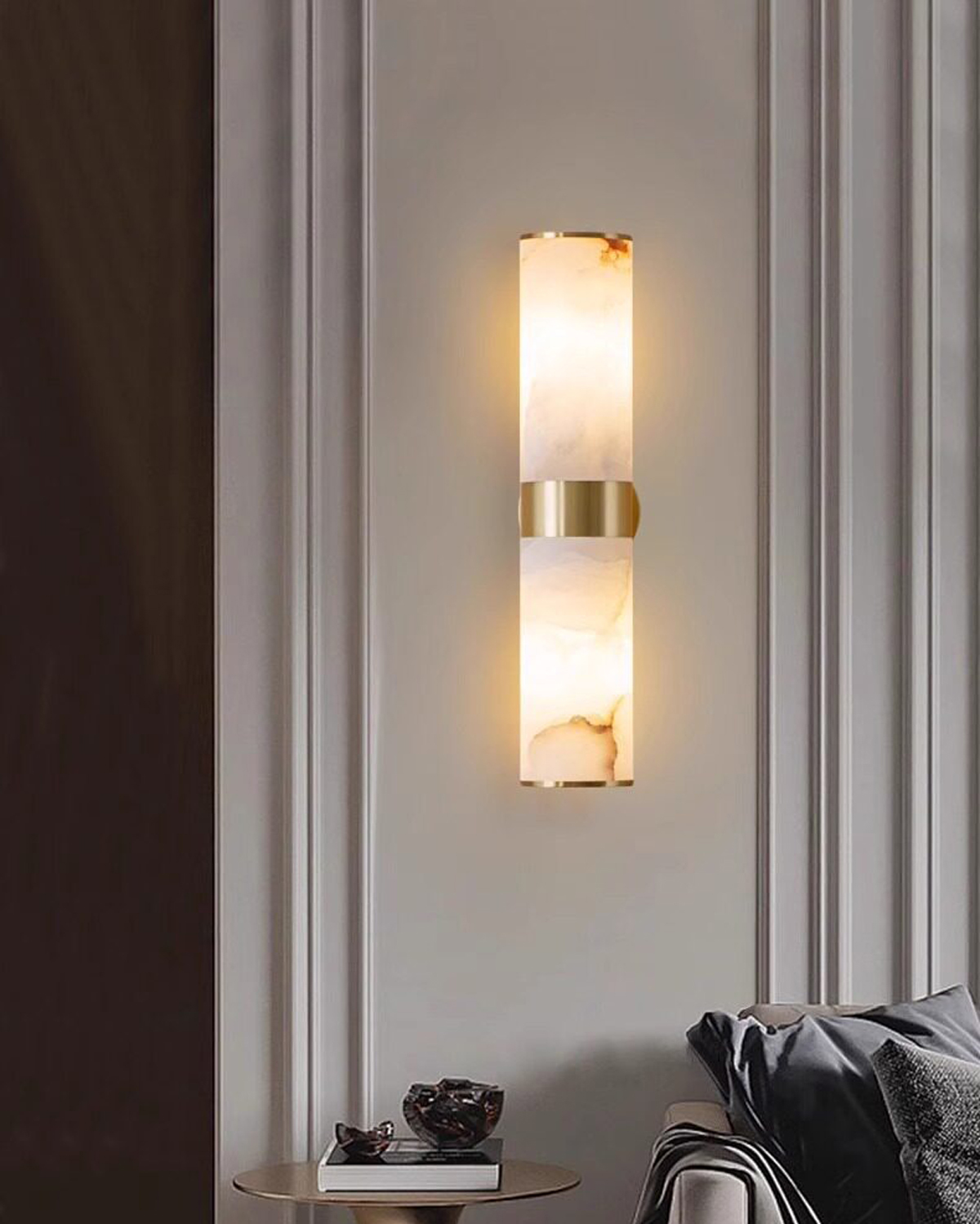 Cylindro Alabaster Wall Light