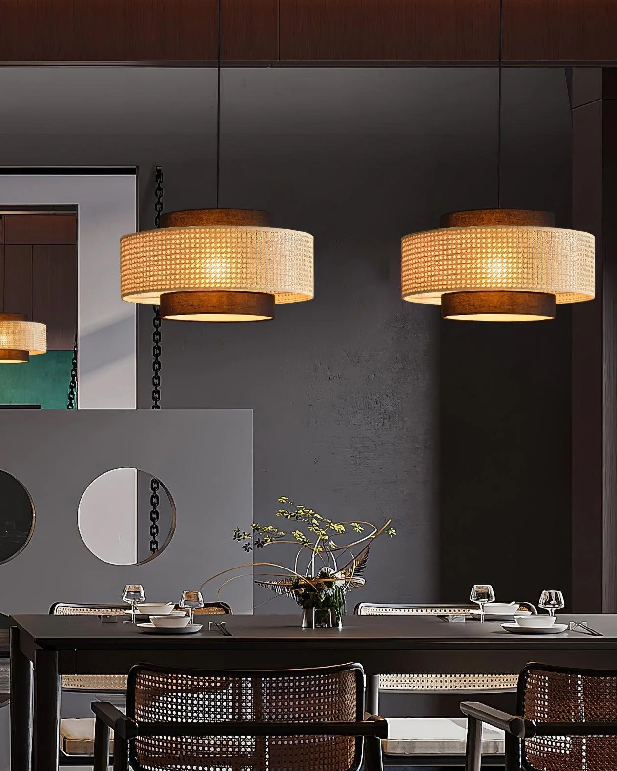 Drum Shade Pendant Light