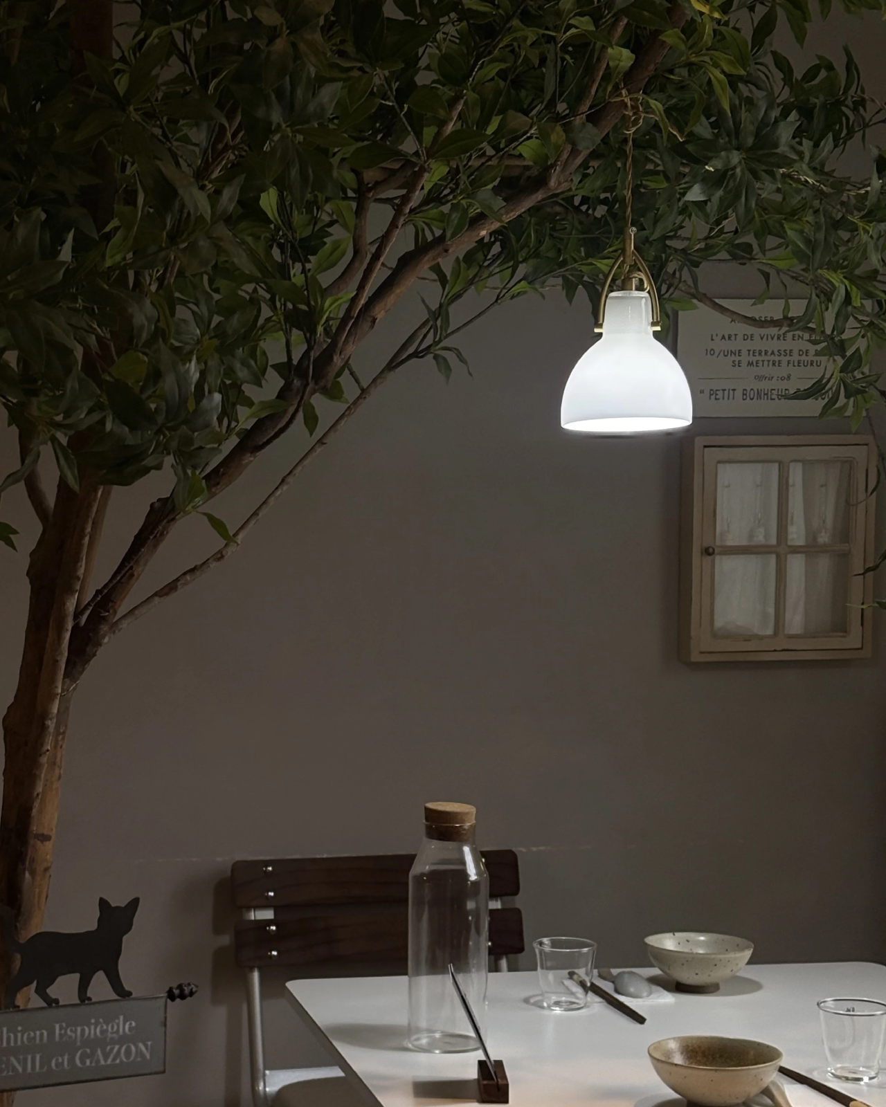 Elise Opal Glass Pendant Light