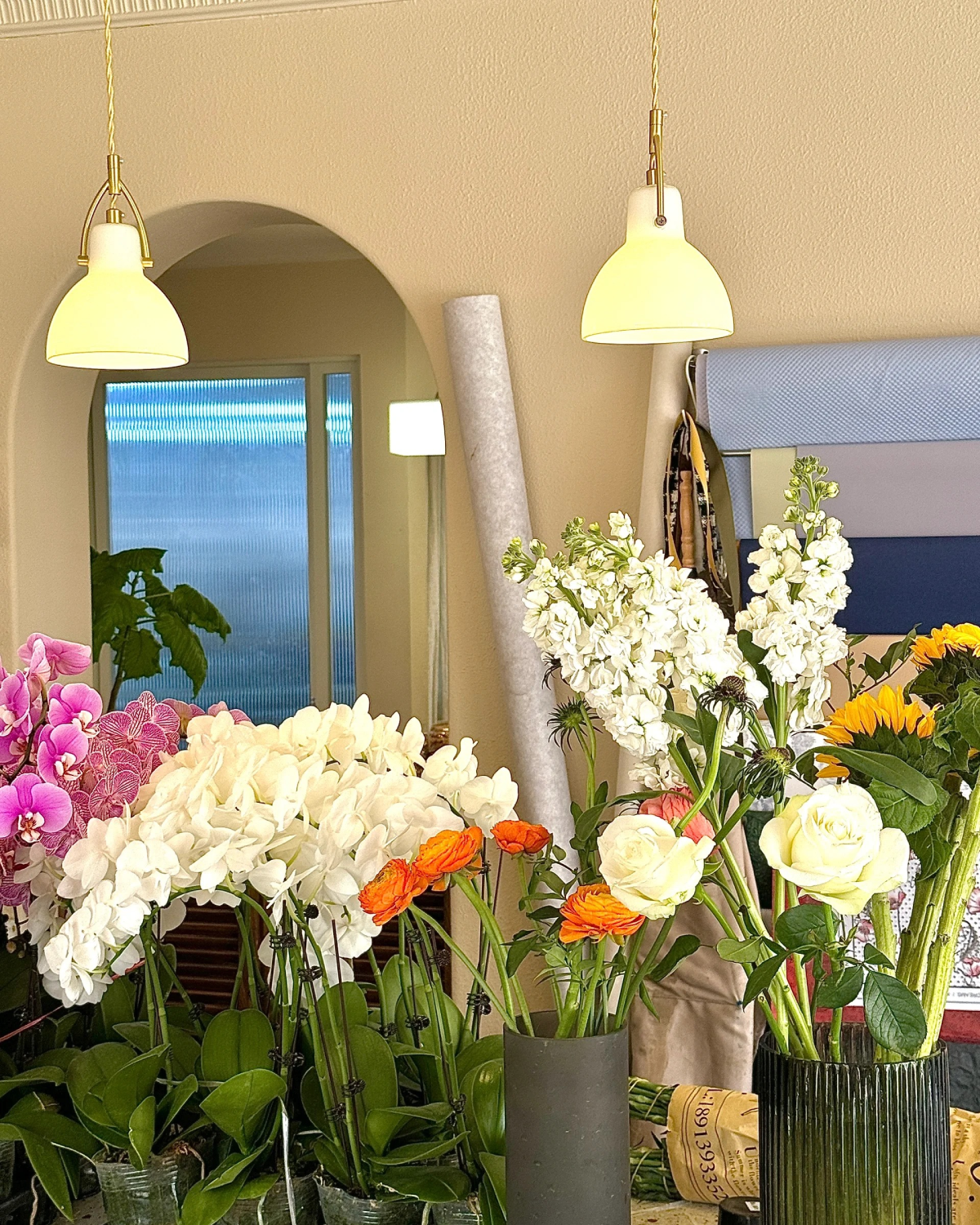 Elise Opal Glass Pendant Light