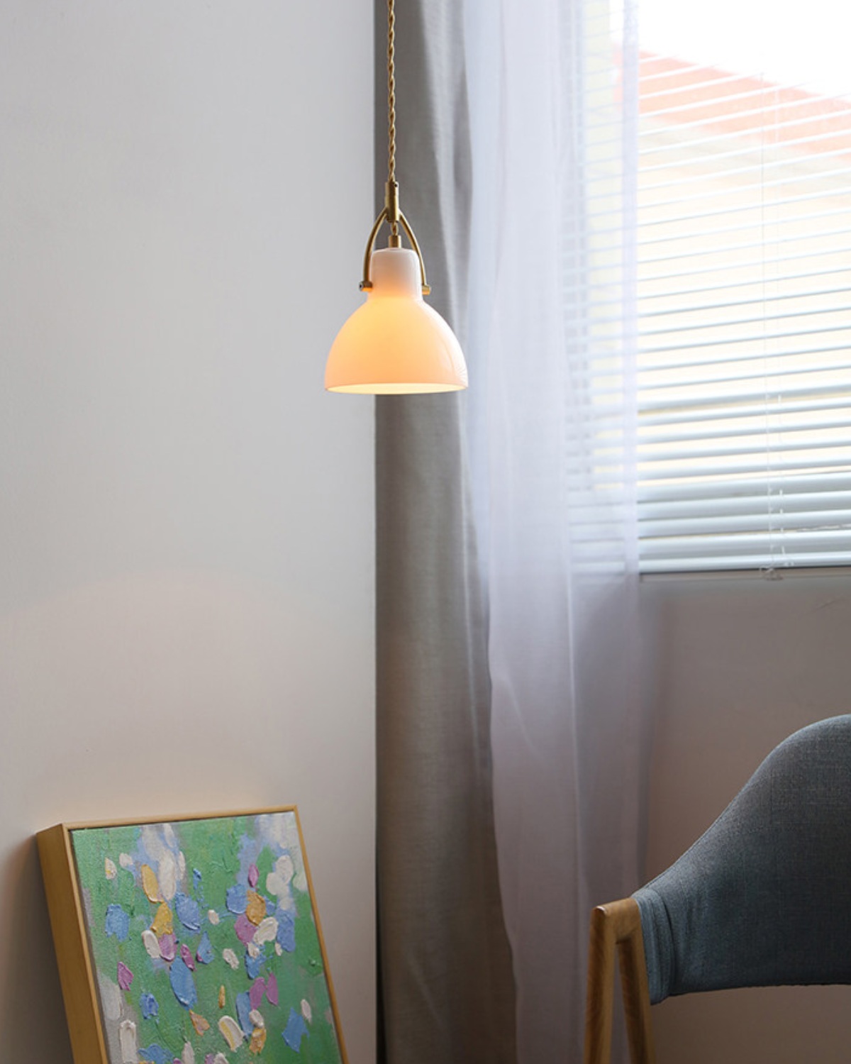 Elise Opal Glass Pendant Light