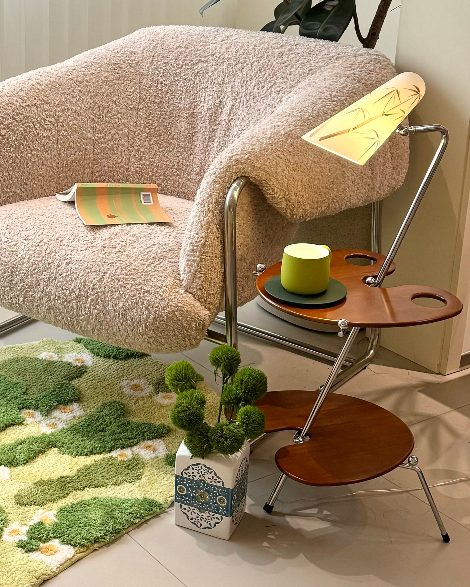 Eloi Vintage Side Table Floor Lamp - Pattern Edition