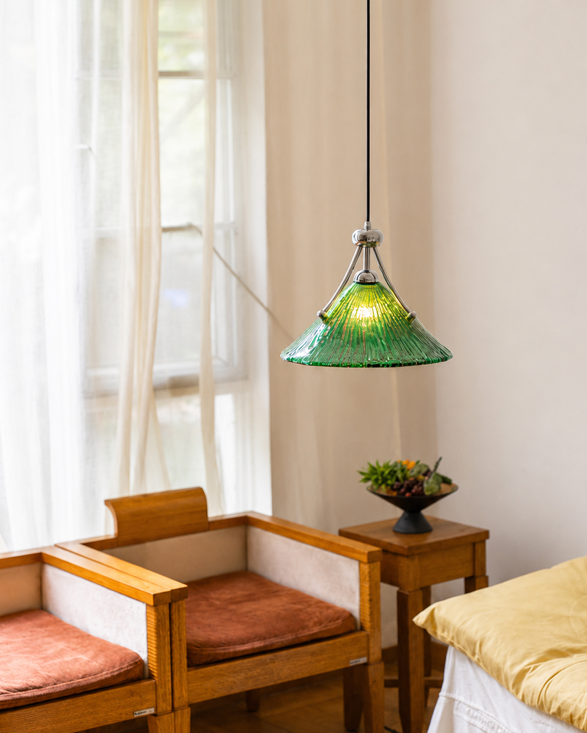 Emerald Ripple Pendant Light
