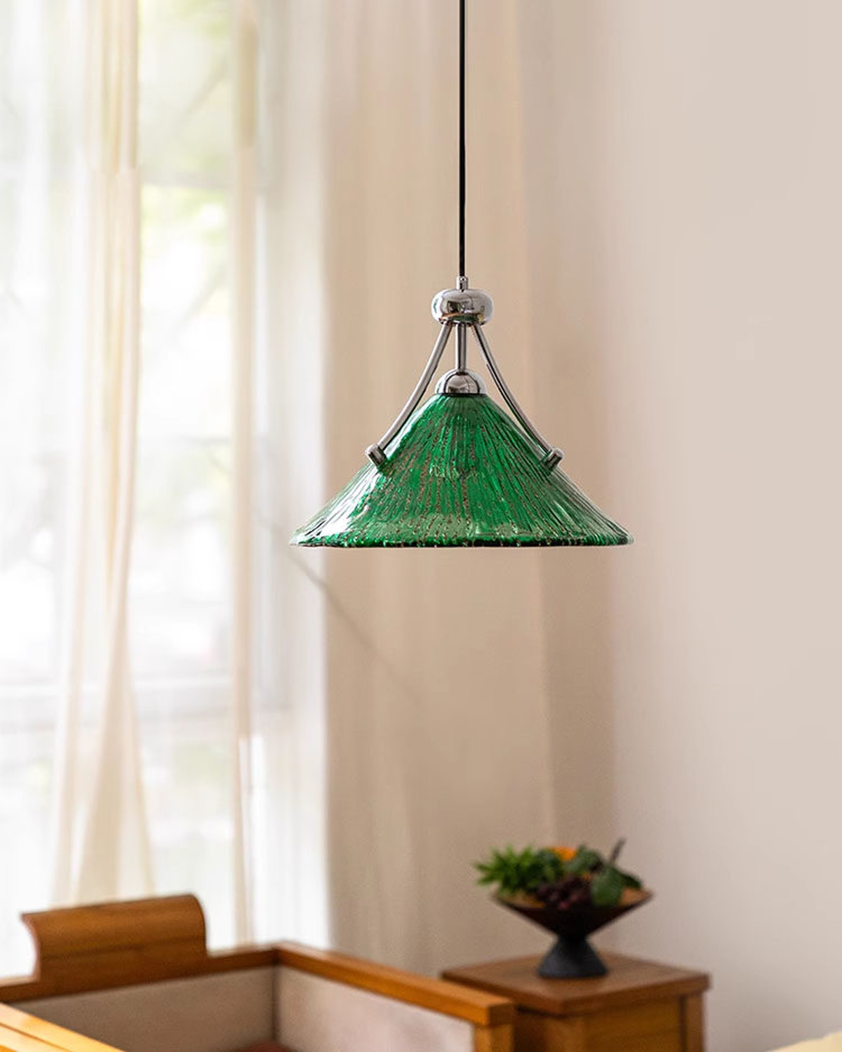 Emerald Ripple Pendant Light