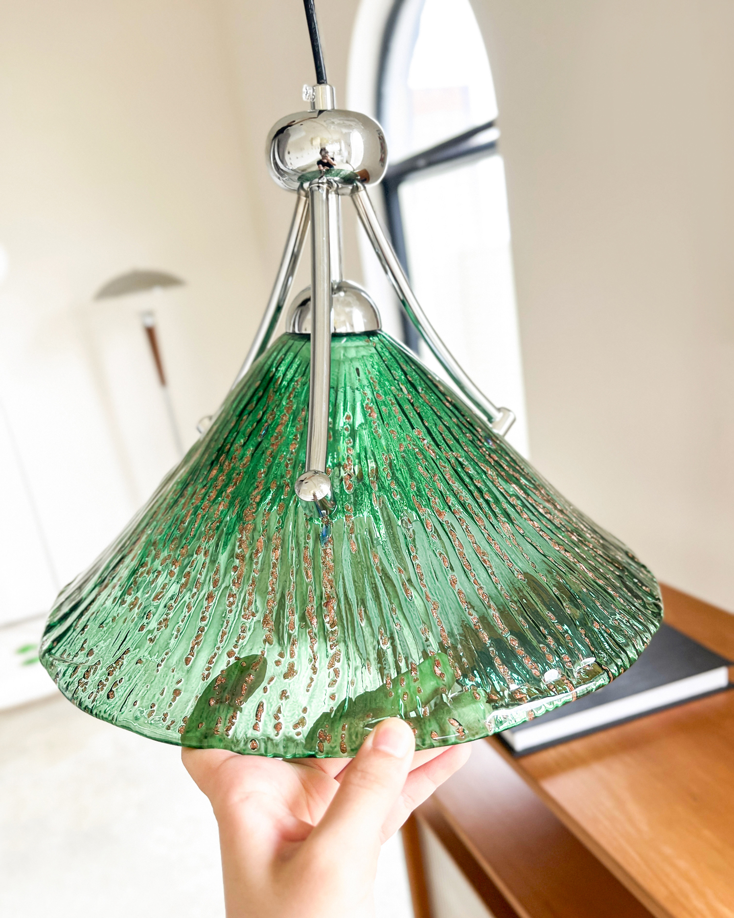 Emerald Ripple Pendant Light