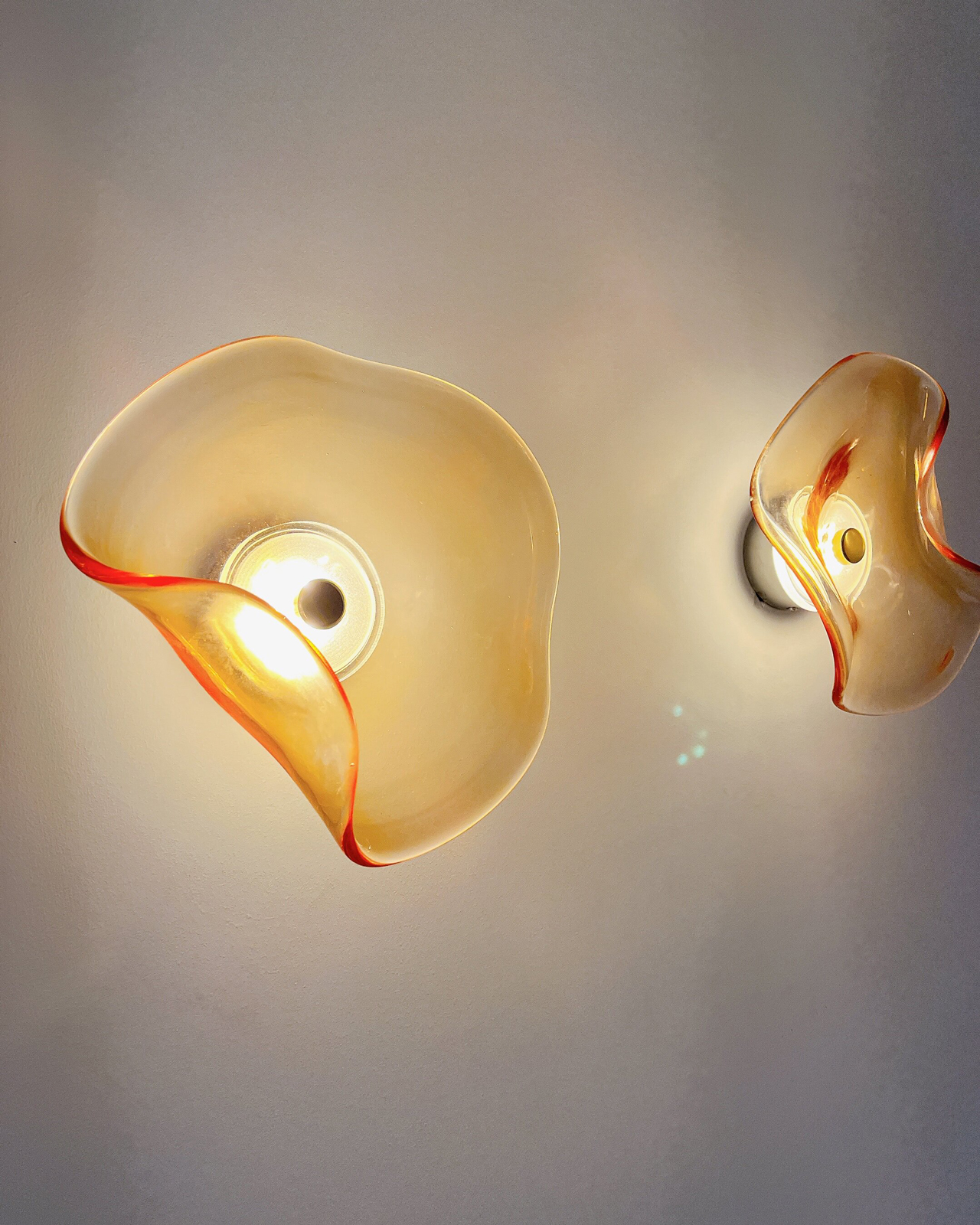 Fluid Petal Glass Wall Light