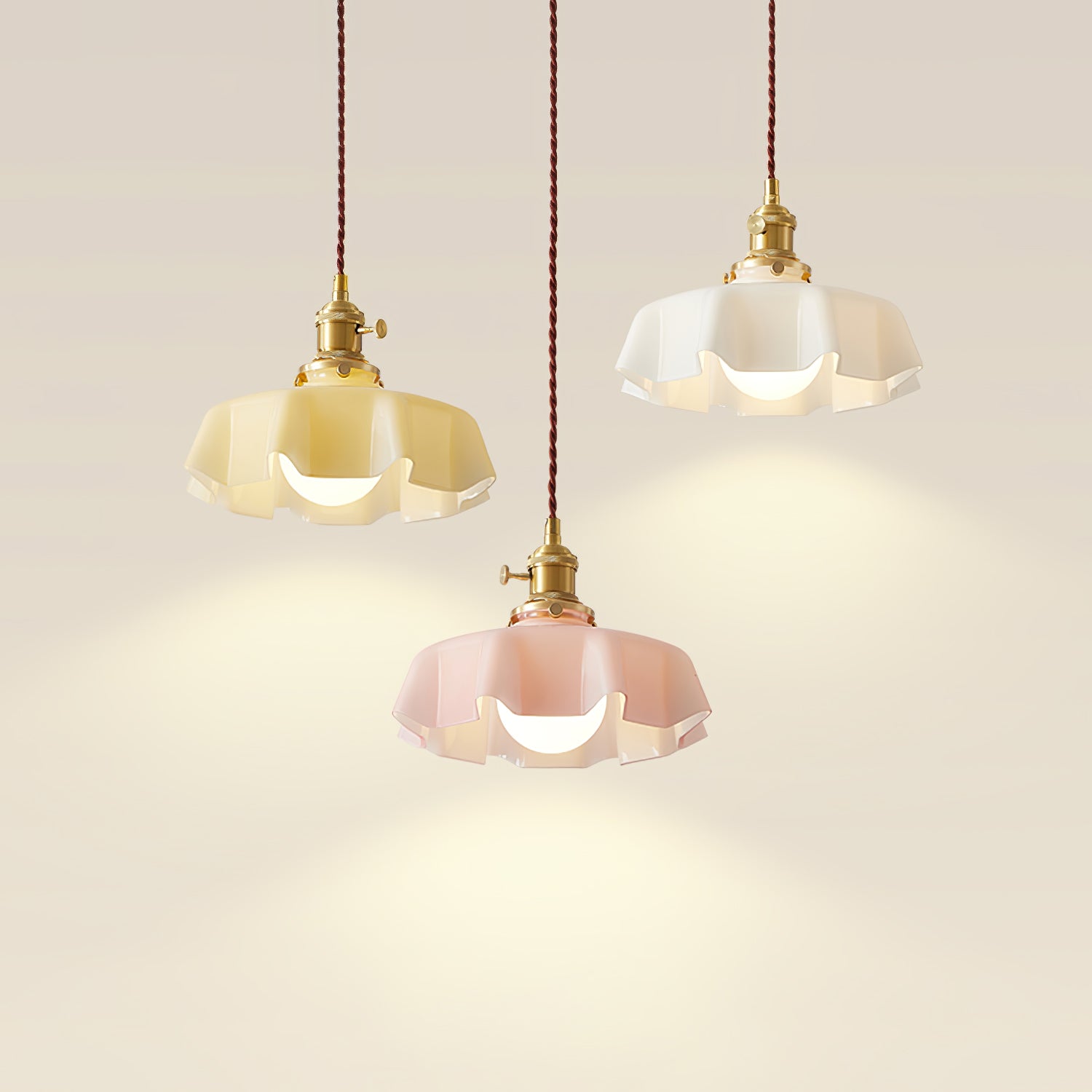 French Flower Pendant Swag Light-elegalight