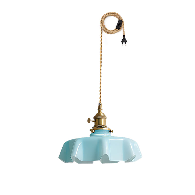 French Flower Pendant Swag Light-elegalight