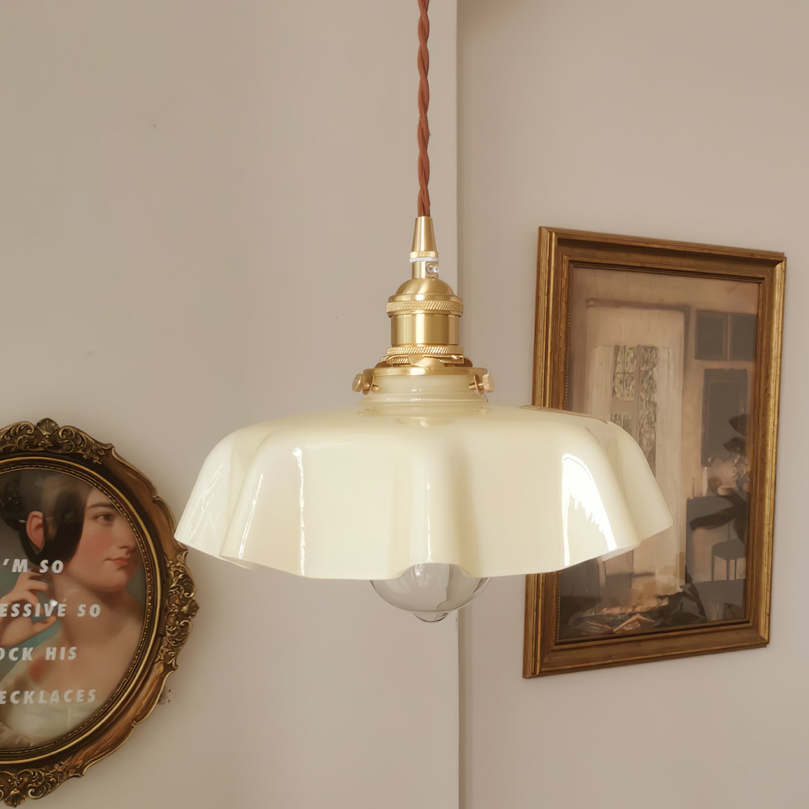 French Flower Pendant Swag Light-elegalight