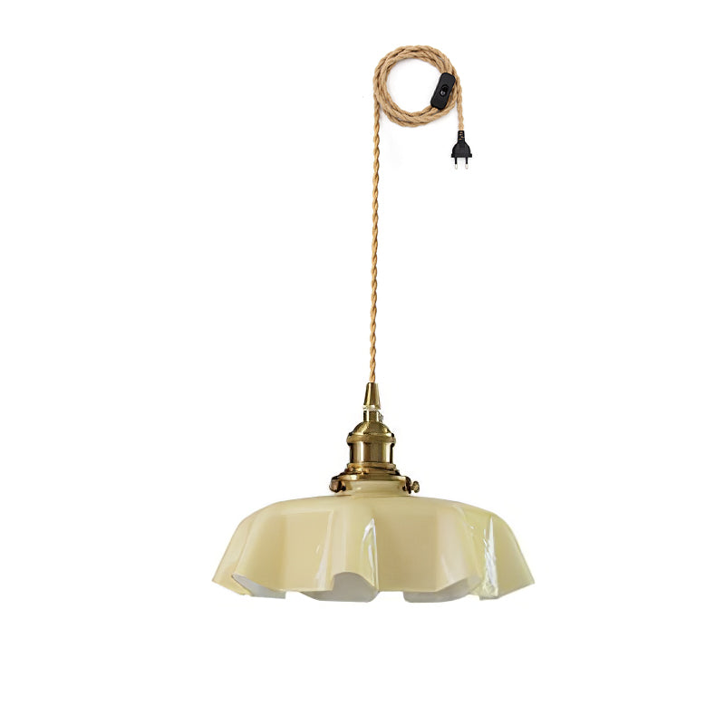French Flower Pendant Swag Light-elegalight