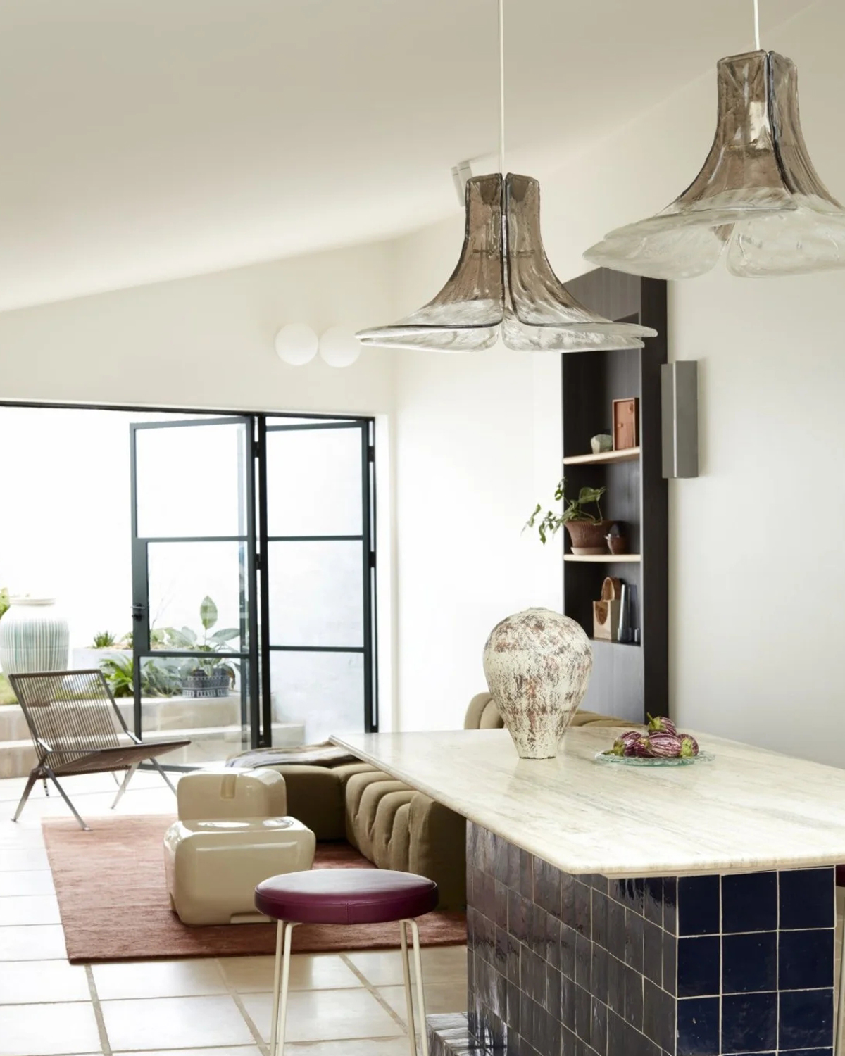 Murano Glass Flower Pendant Lamp