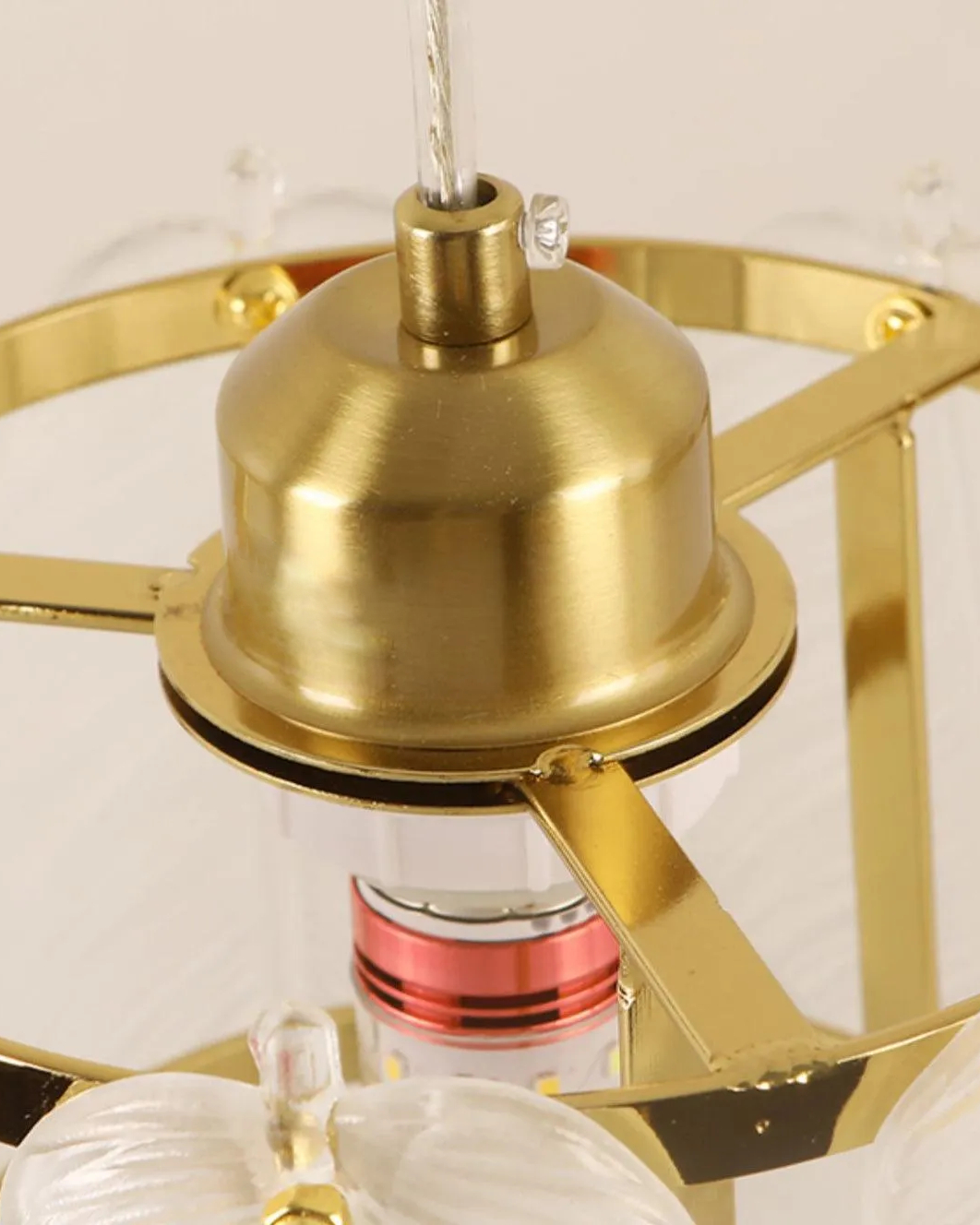 Glass Feather Pendant Light