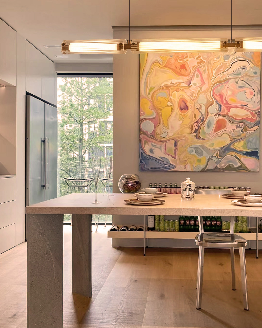 Glint Wave Linear Pendant Light