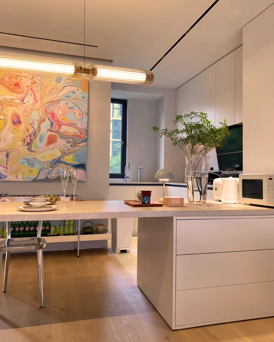 Glint Wave Linear Pendant Light