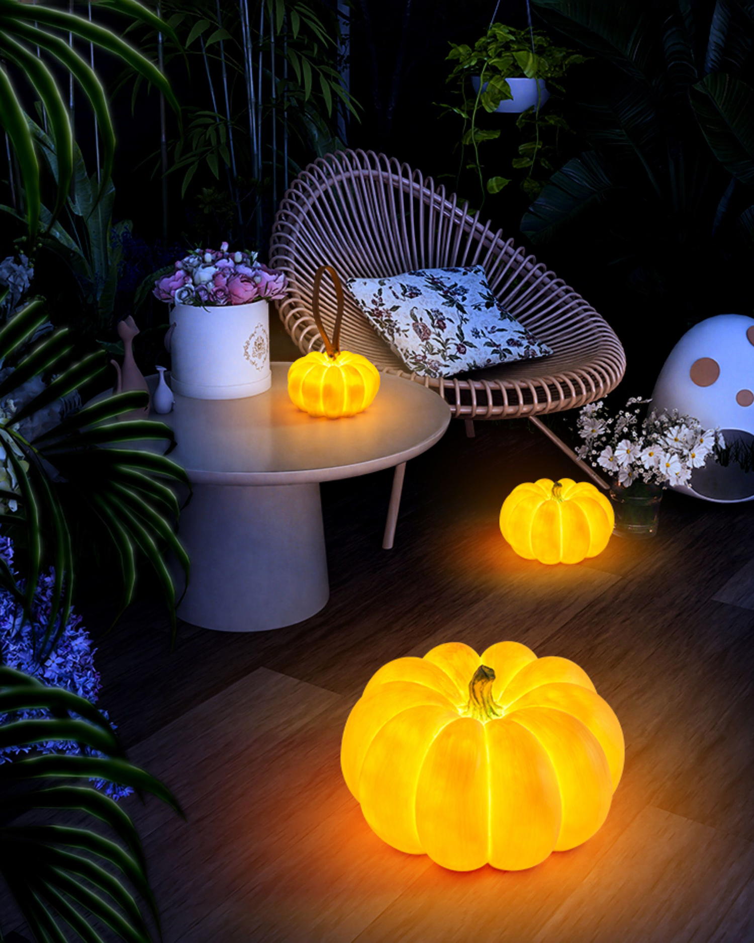 Glowing Pumpkin Outdoor Light
