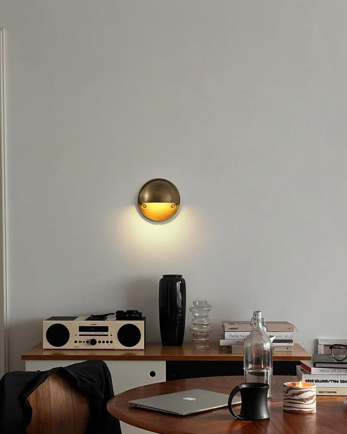 Golden Eclipse Brass Wall Light