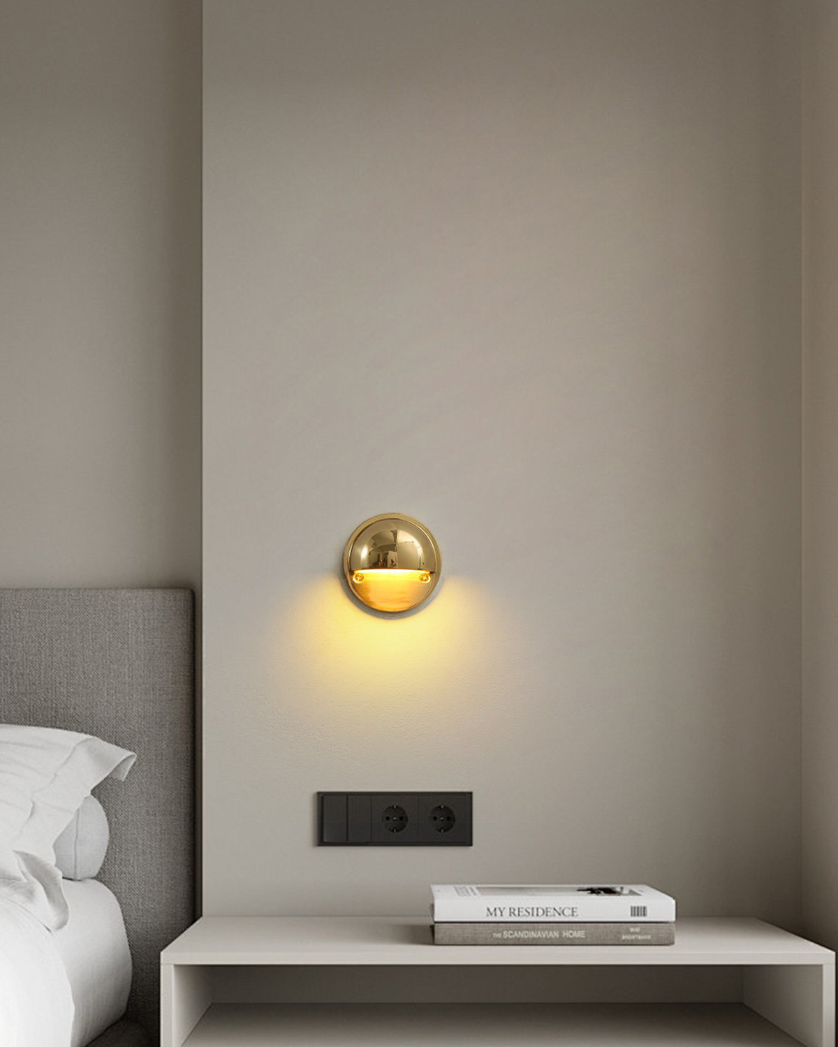 Golden Eclipse Brass Wall Light