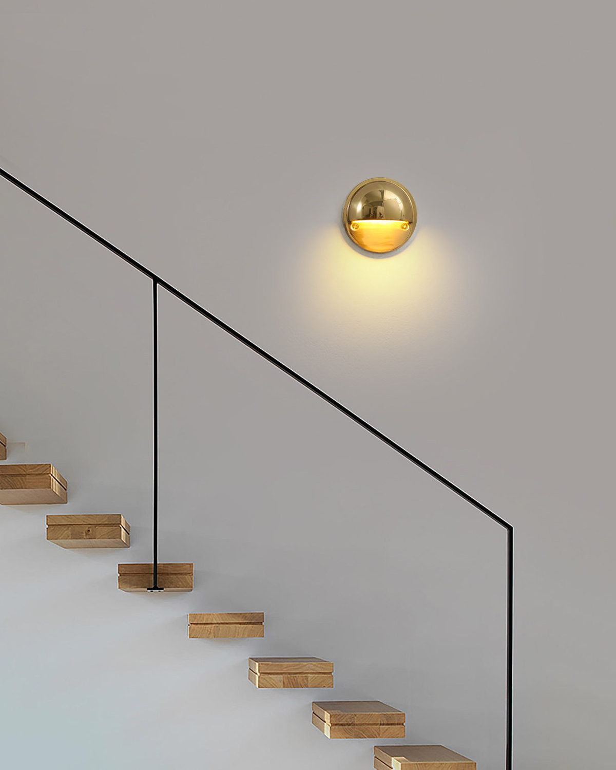 Golden Eclipse Brass Wall Light