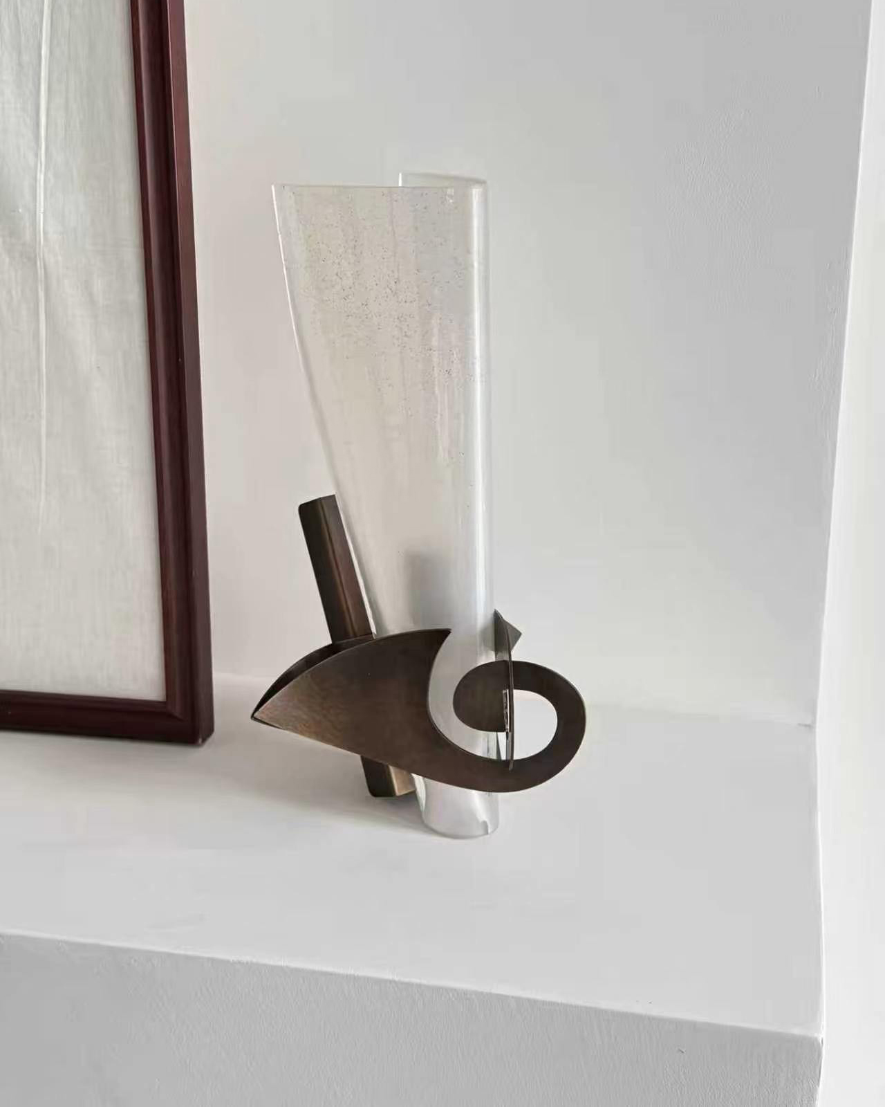 Golden Flourish Glass Wall Sconce