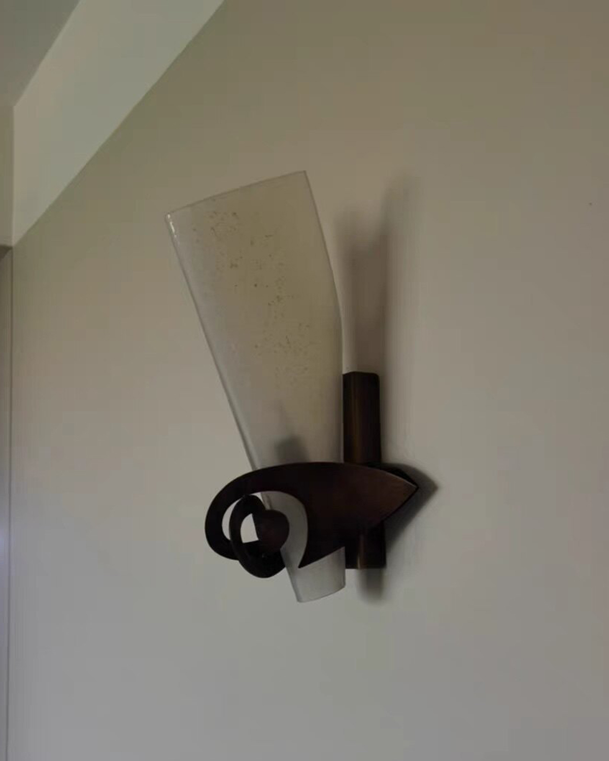 Golden Flourish Glass Wall Sconce
