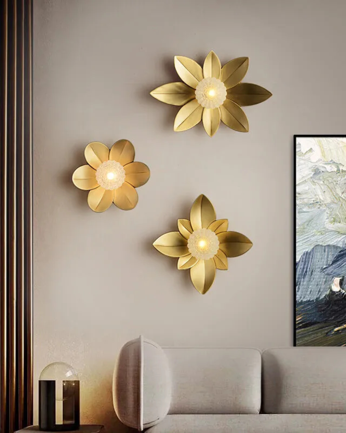 Golden Petal Wall Sconce