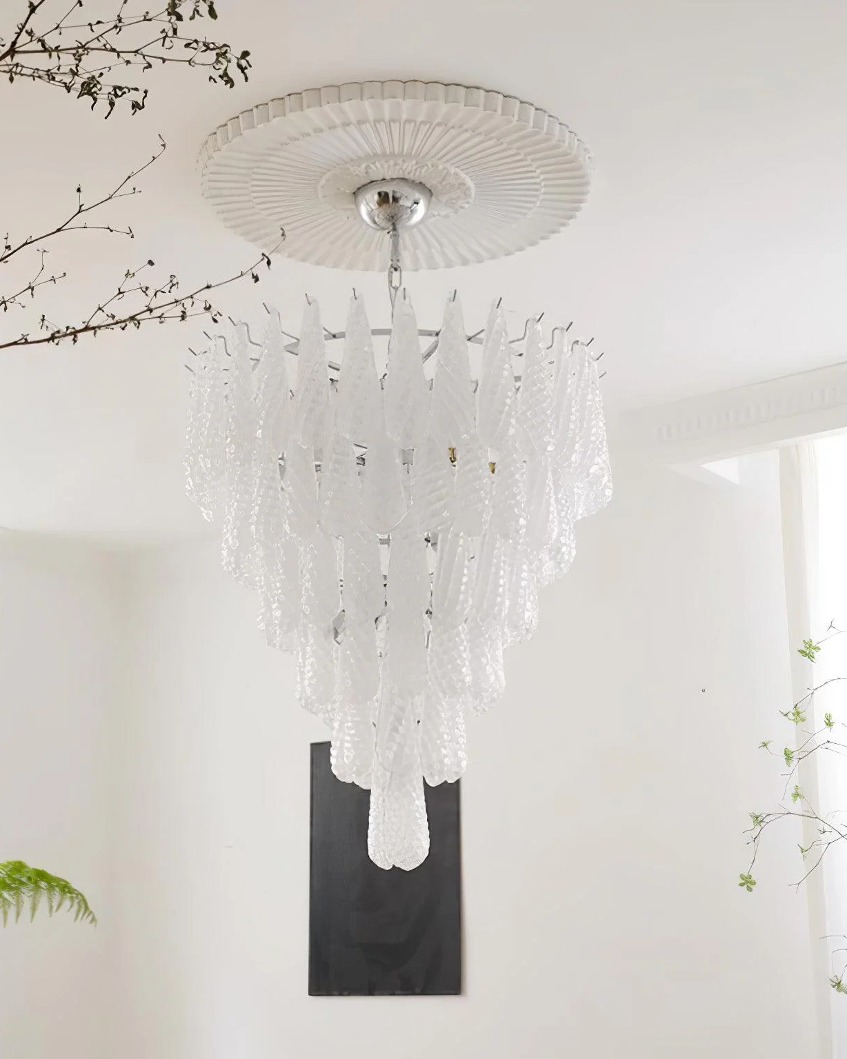 Grid Glass Waterfall Chandelier