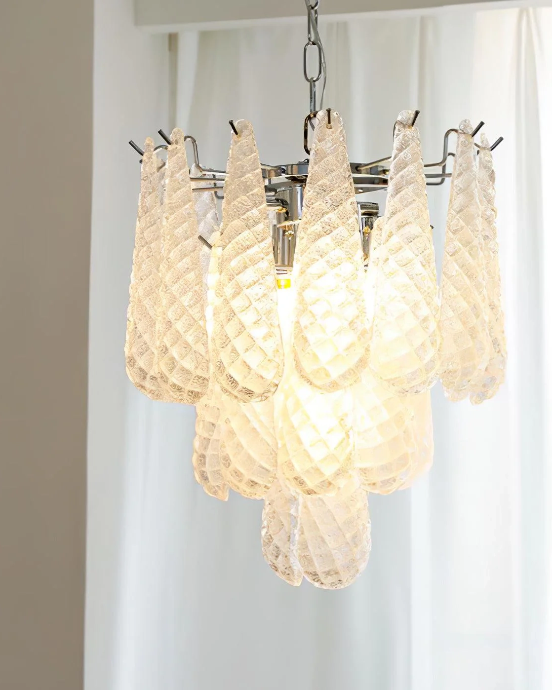 Grid Glass Waterfall Chandelier