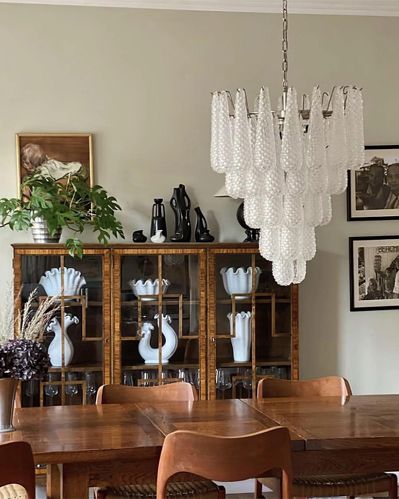 Grid Glass Waterfall Chandelier