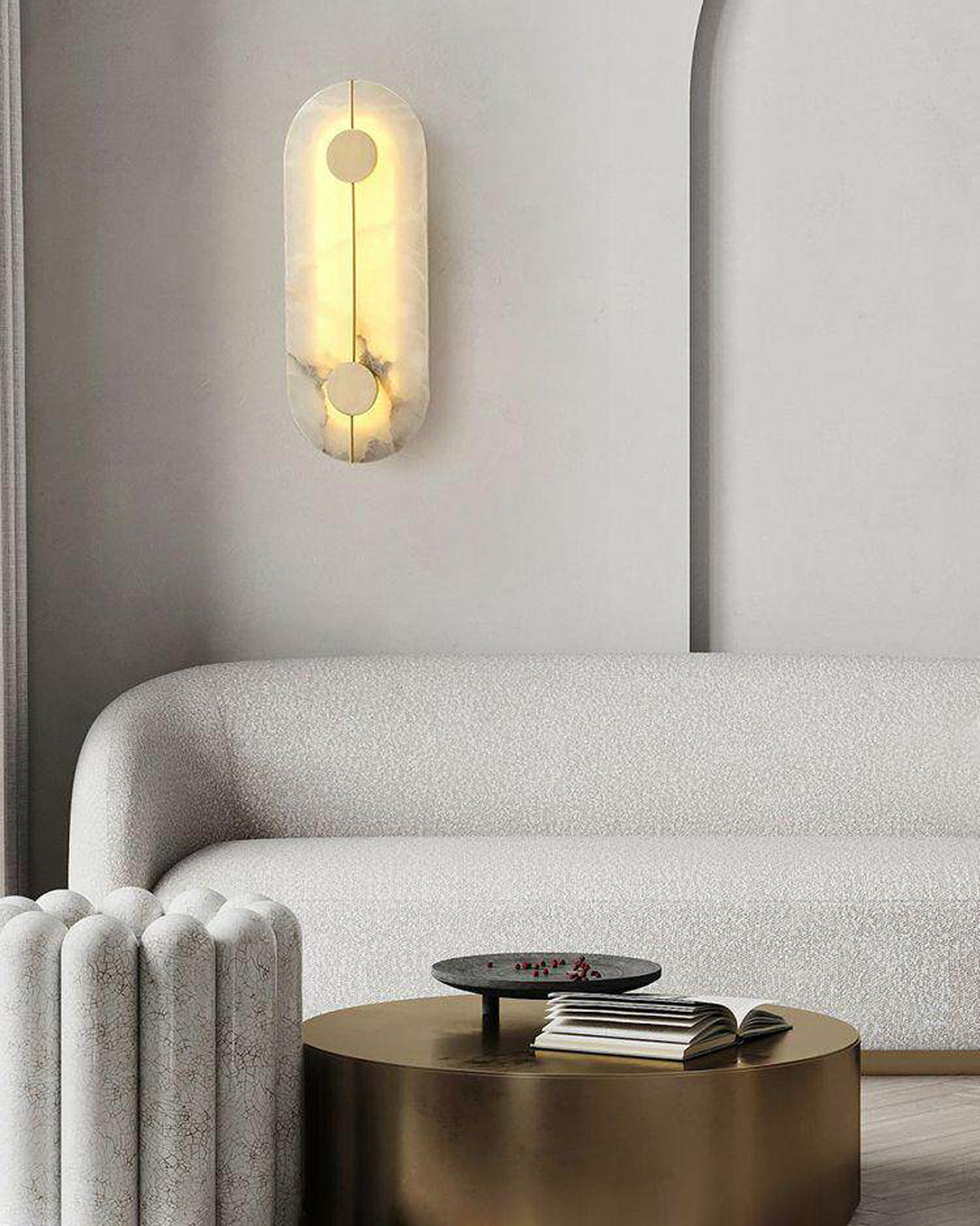 Halo Axis Alabaster Wall Light 