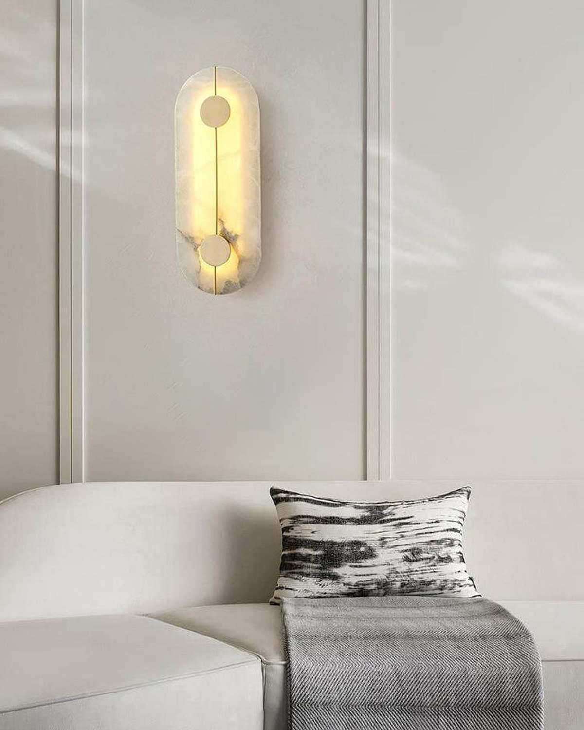 Halo Axis Alabaster Wall Light 