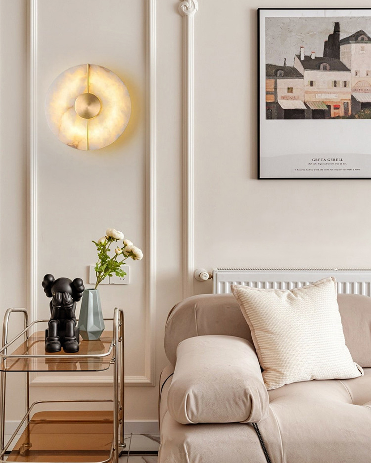 Halo Axis Alabaster Wall Light 