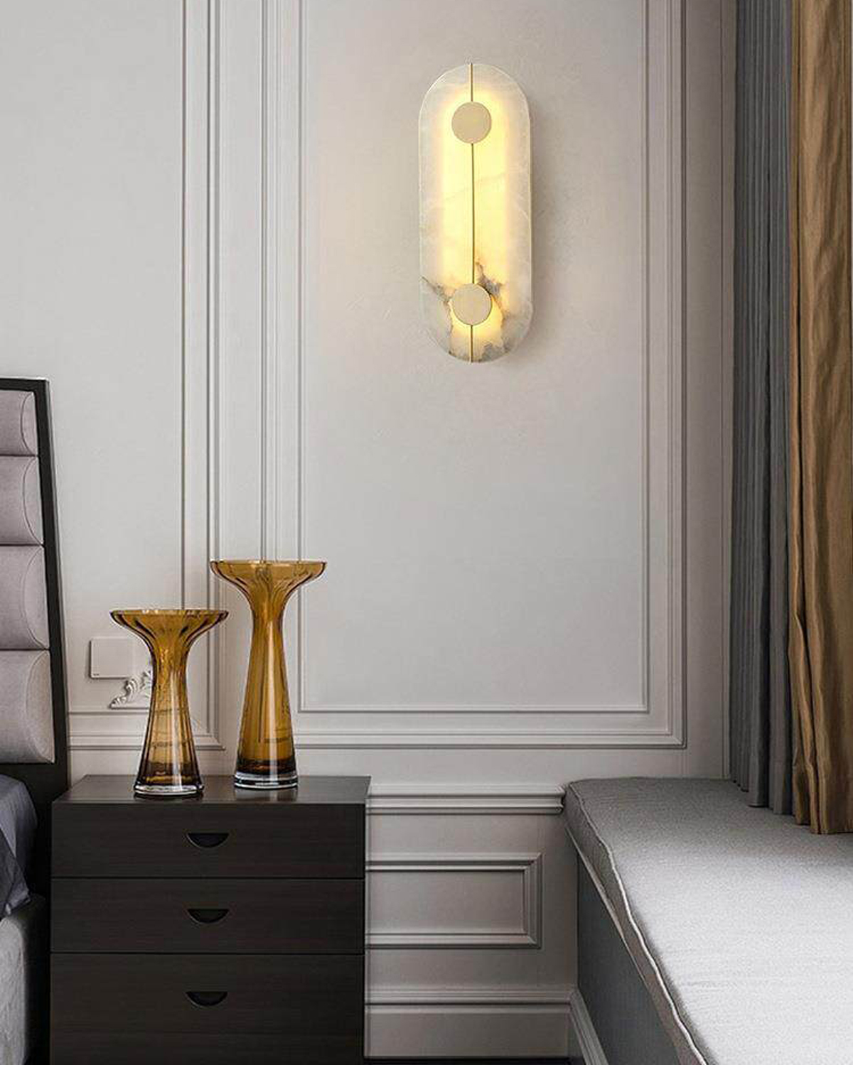 Halo Axis Alabaster Wall Light 