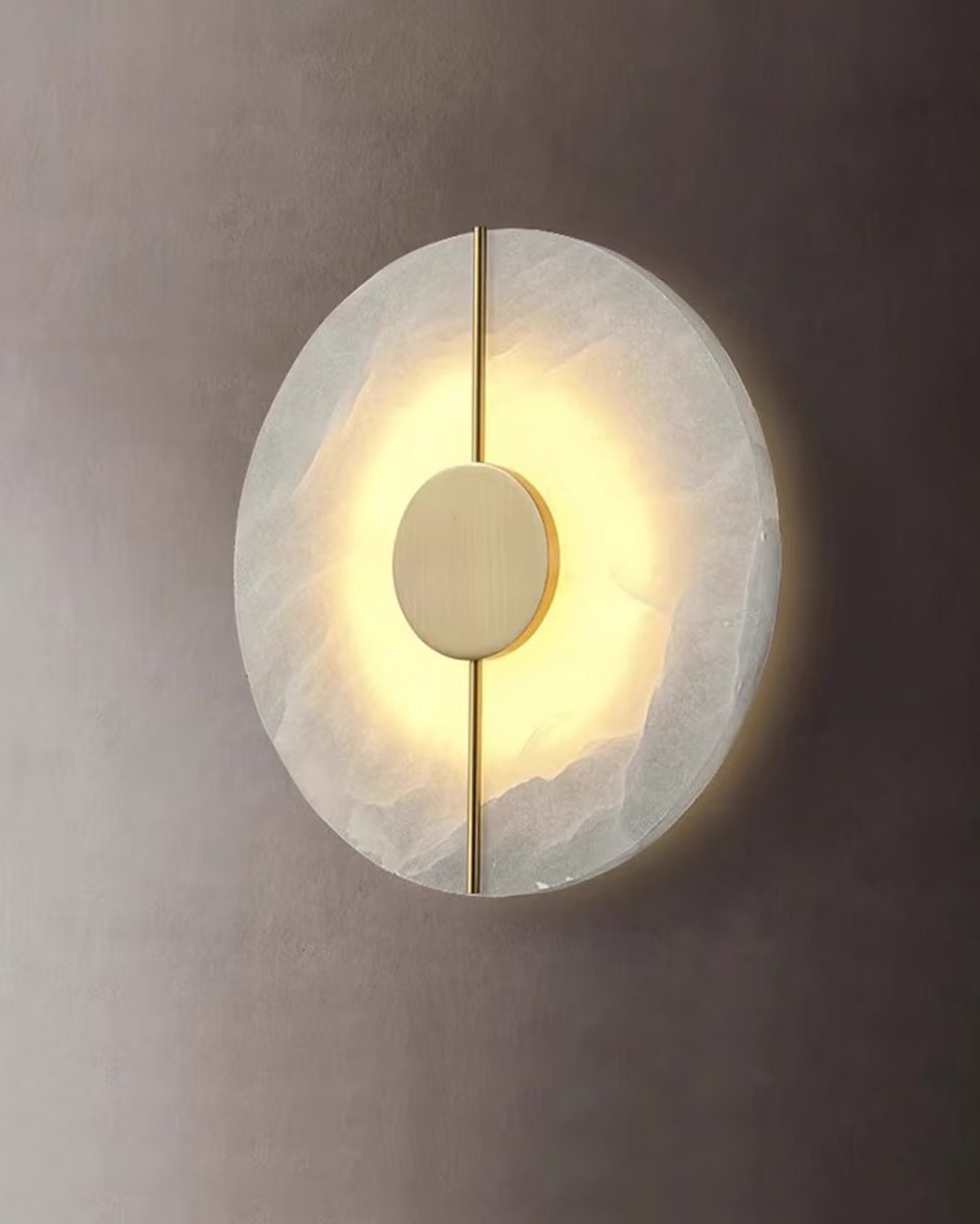 Halo Axis Alabaster Wall Light 